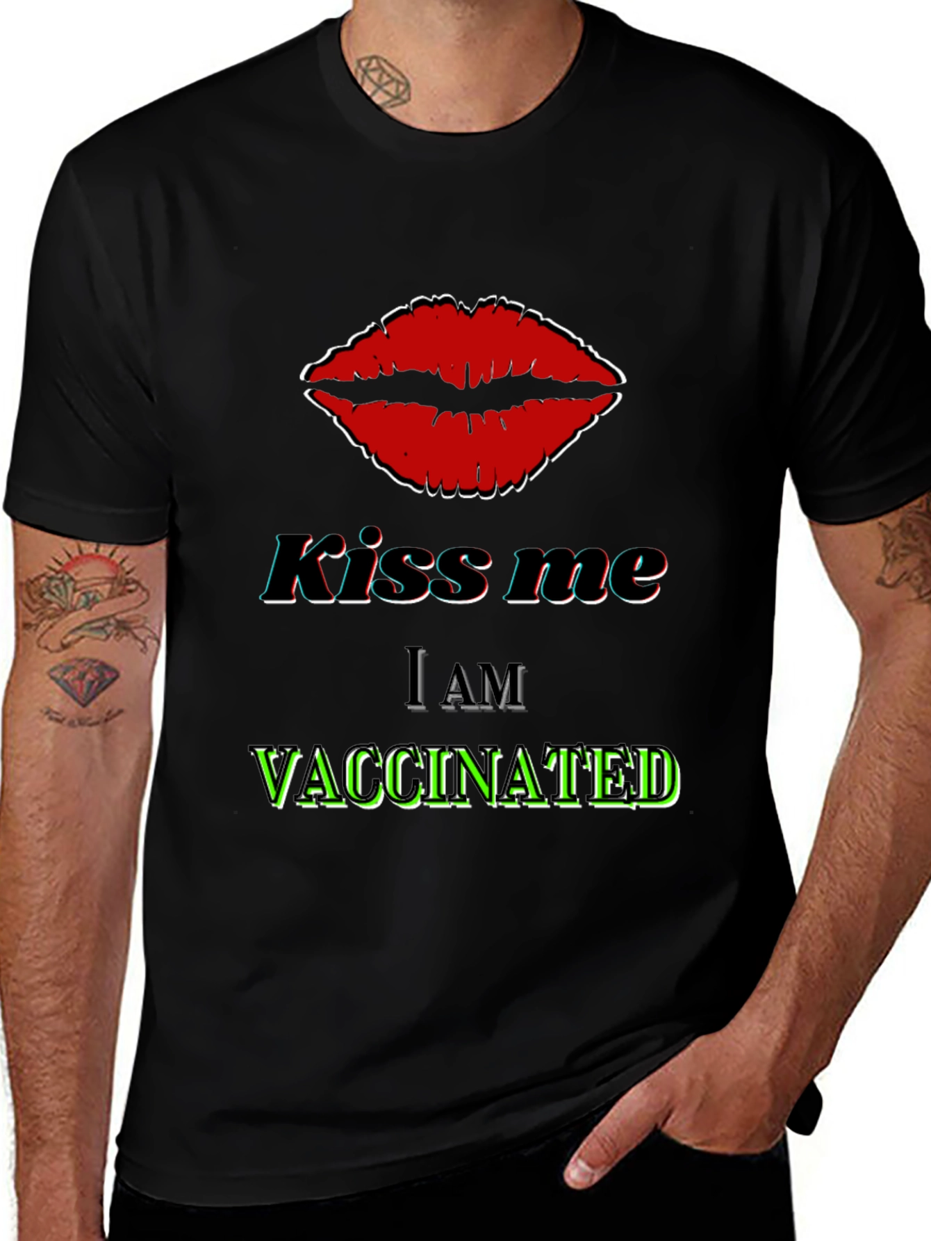Variant 4 of Kiss Me, I'm Vaccinated T-Shirt