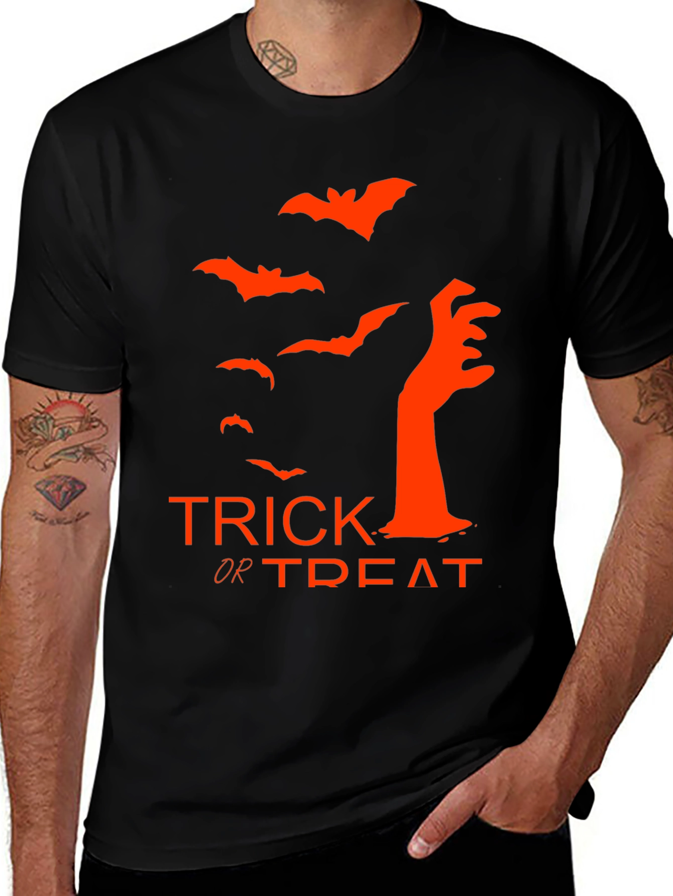 Halloween Trick or Treat Black T-Shirt