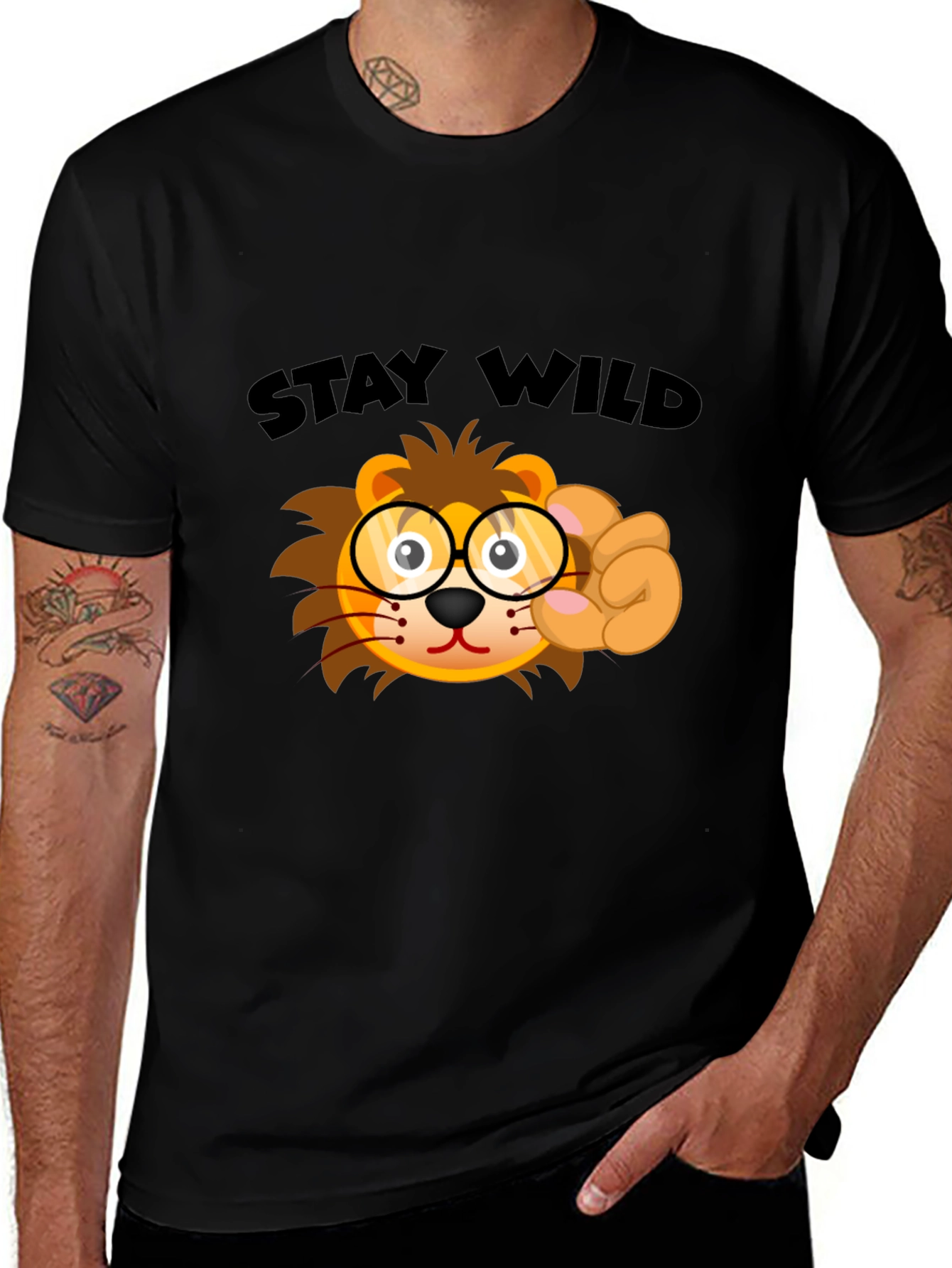 Variant 12 of Stay Wild Lion Graphic Tee