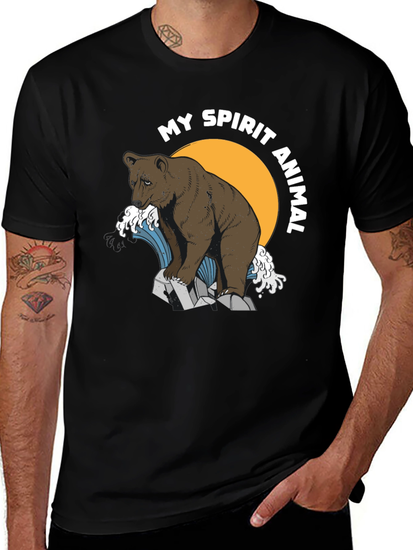 Variant 12 of Bear Spirit Animal Graphic T-Shirt