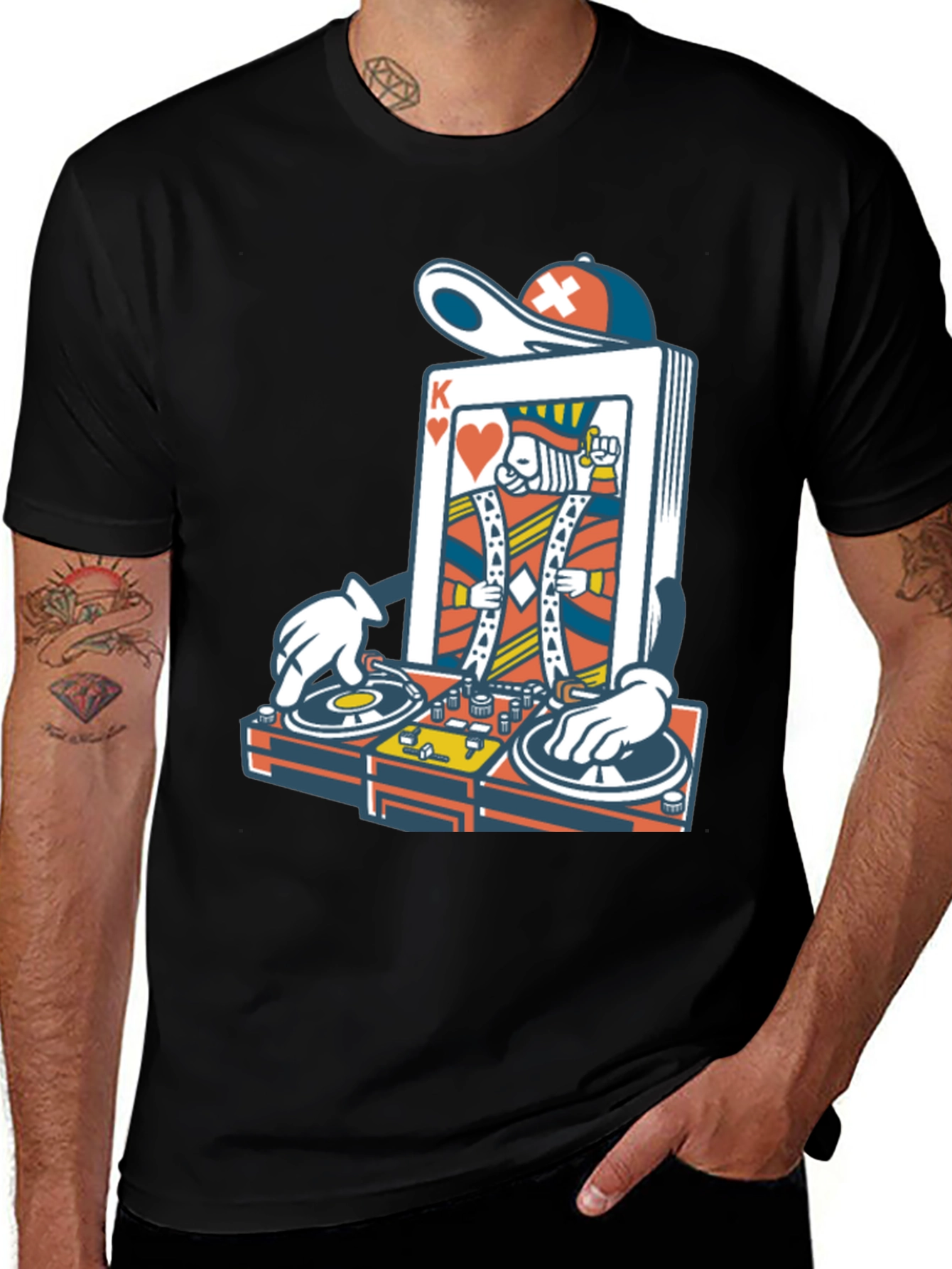 Variant 7 of King of Hearts DJ Graphic T-Shirt