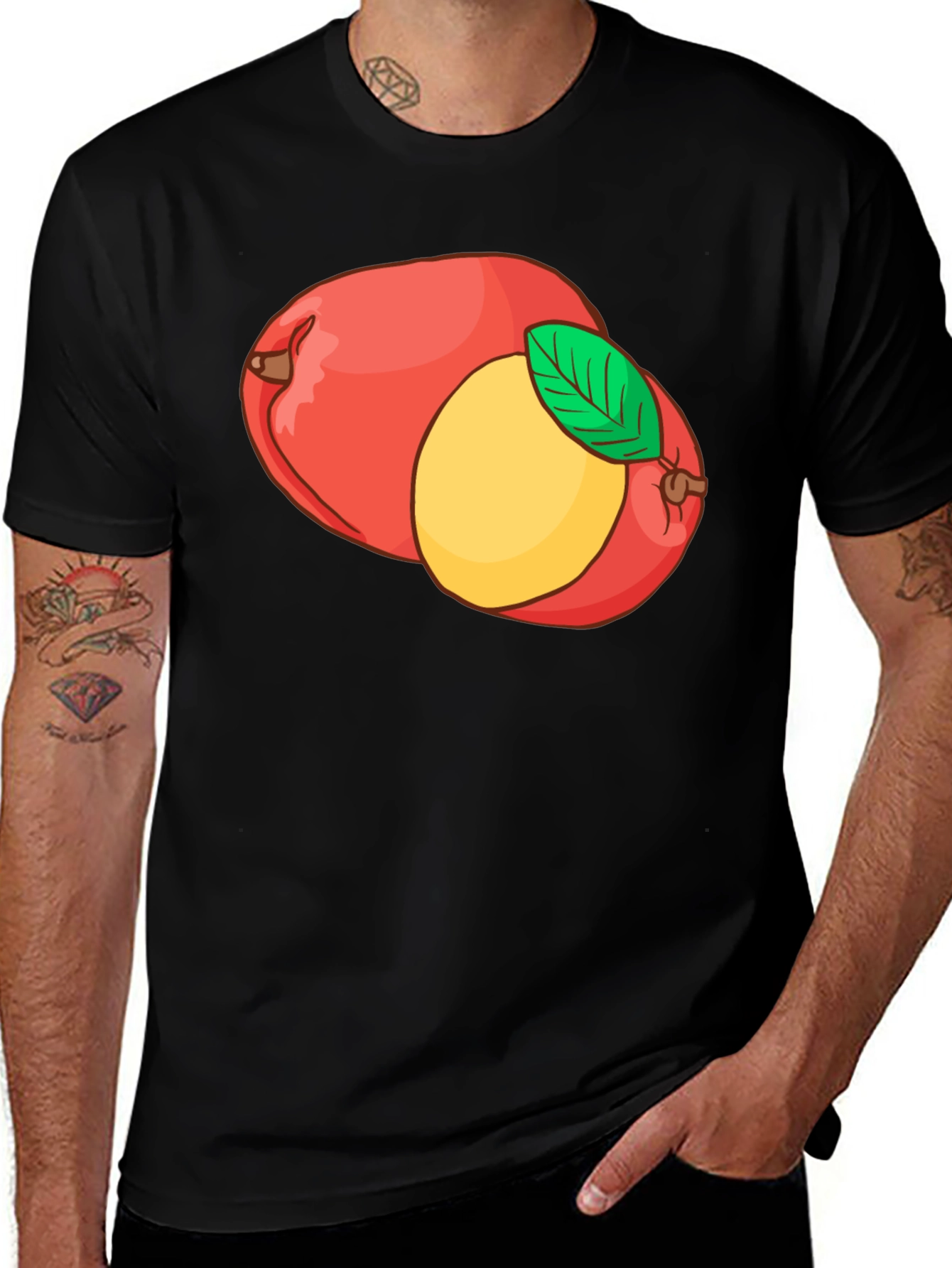 Black Mango Graphic Tee - Summer Fruit T-Shirt main image