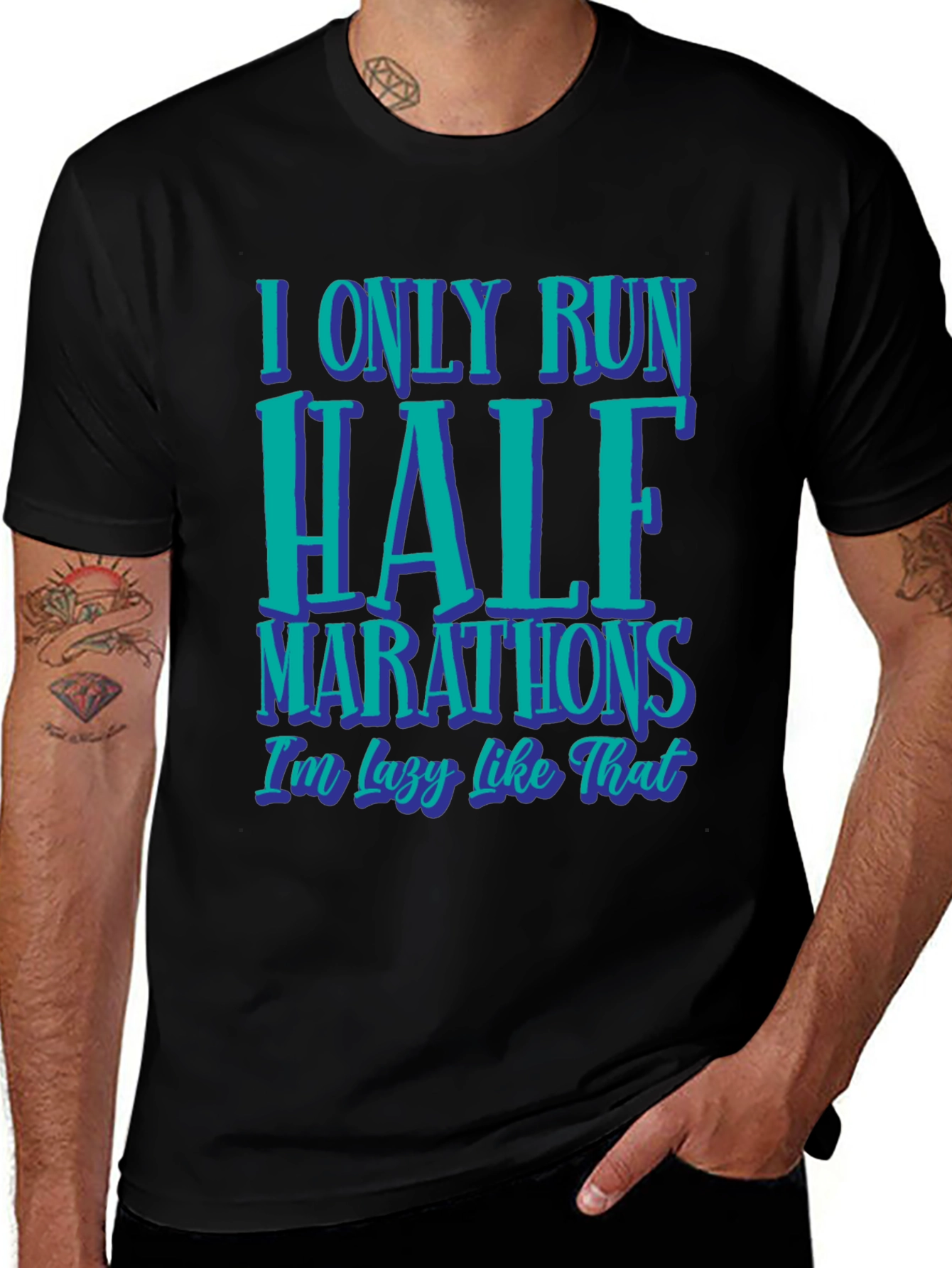 Funny Runner T-Shirt - Half Marathon Lazy