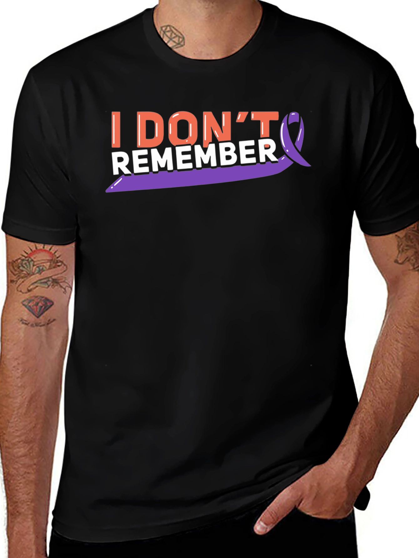 Variant 18 of I Don't Remember Awareness Ribbon T-Shirt