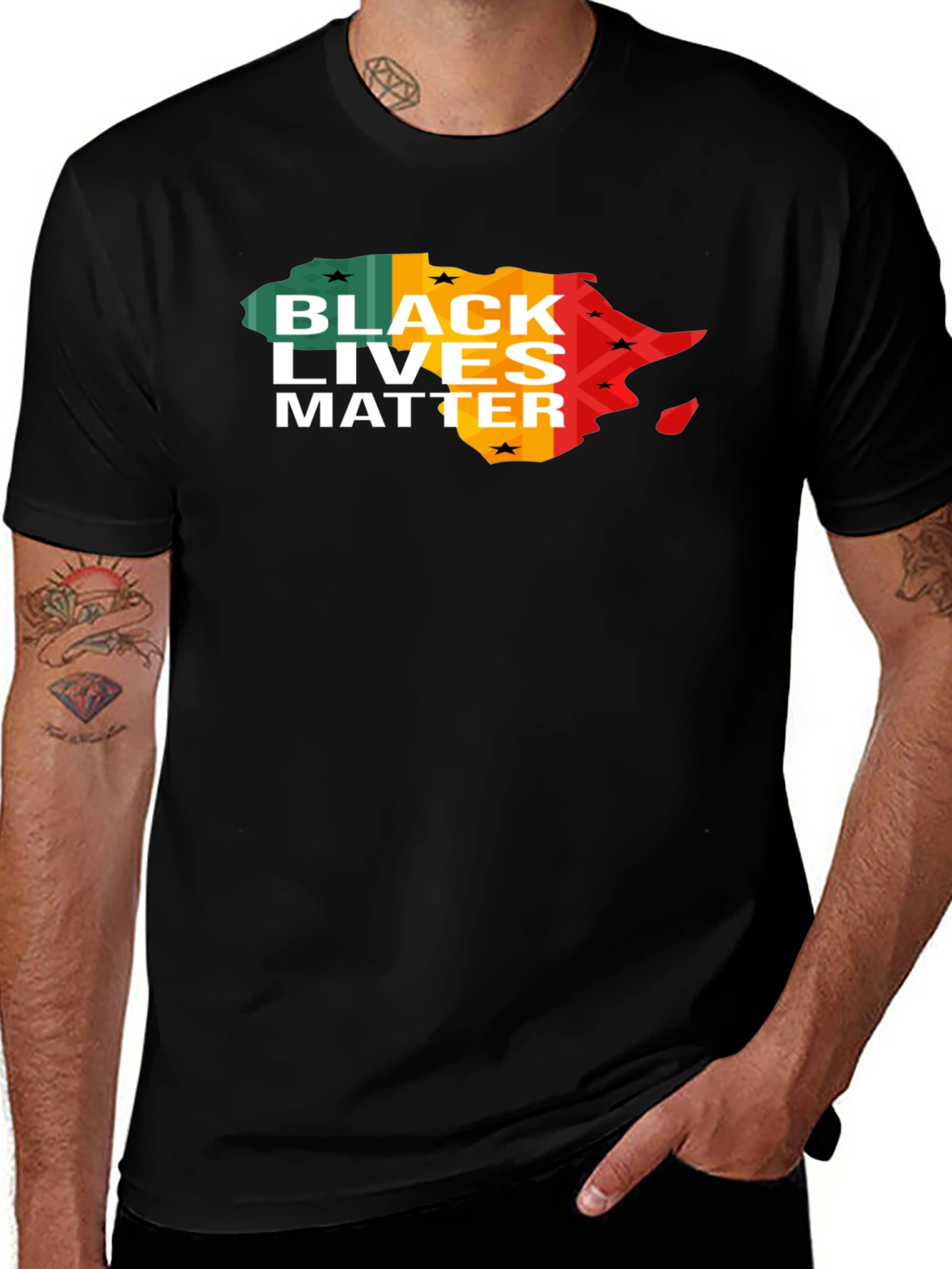 Black Lives Matter Africa Map T-Shirt