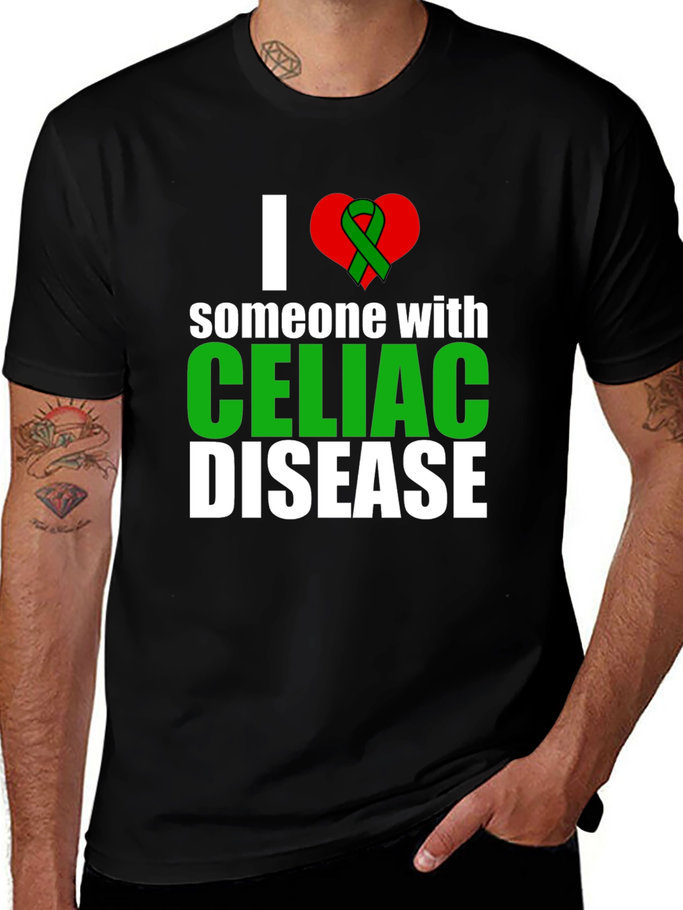 Variant 29 of I Love Someone with Celiac Disease Awareness T-Shirt