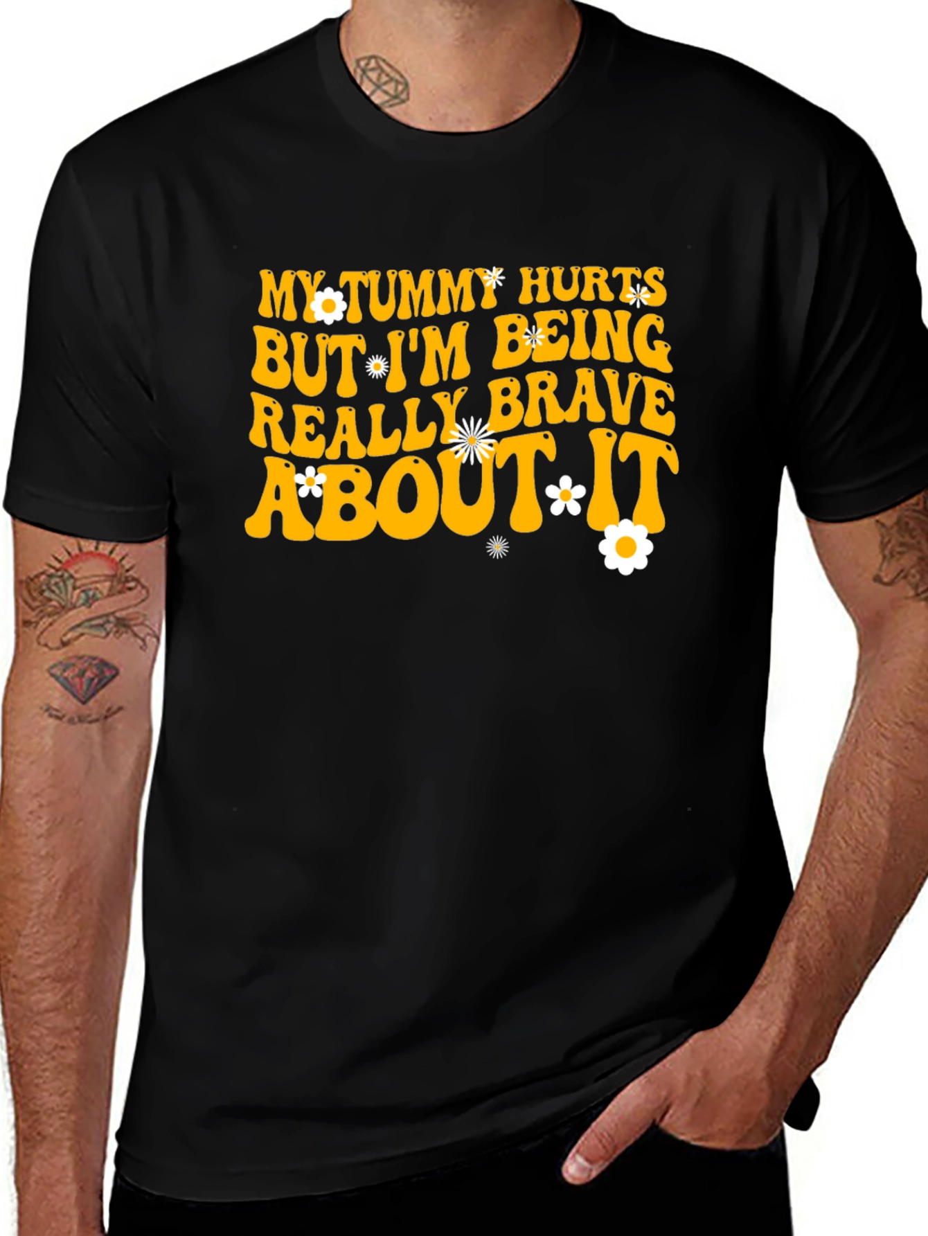 Variant 16 of Funny "My Tummy Hurts" Graphic Tee - Soft Cotton Comfort