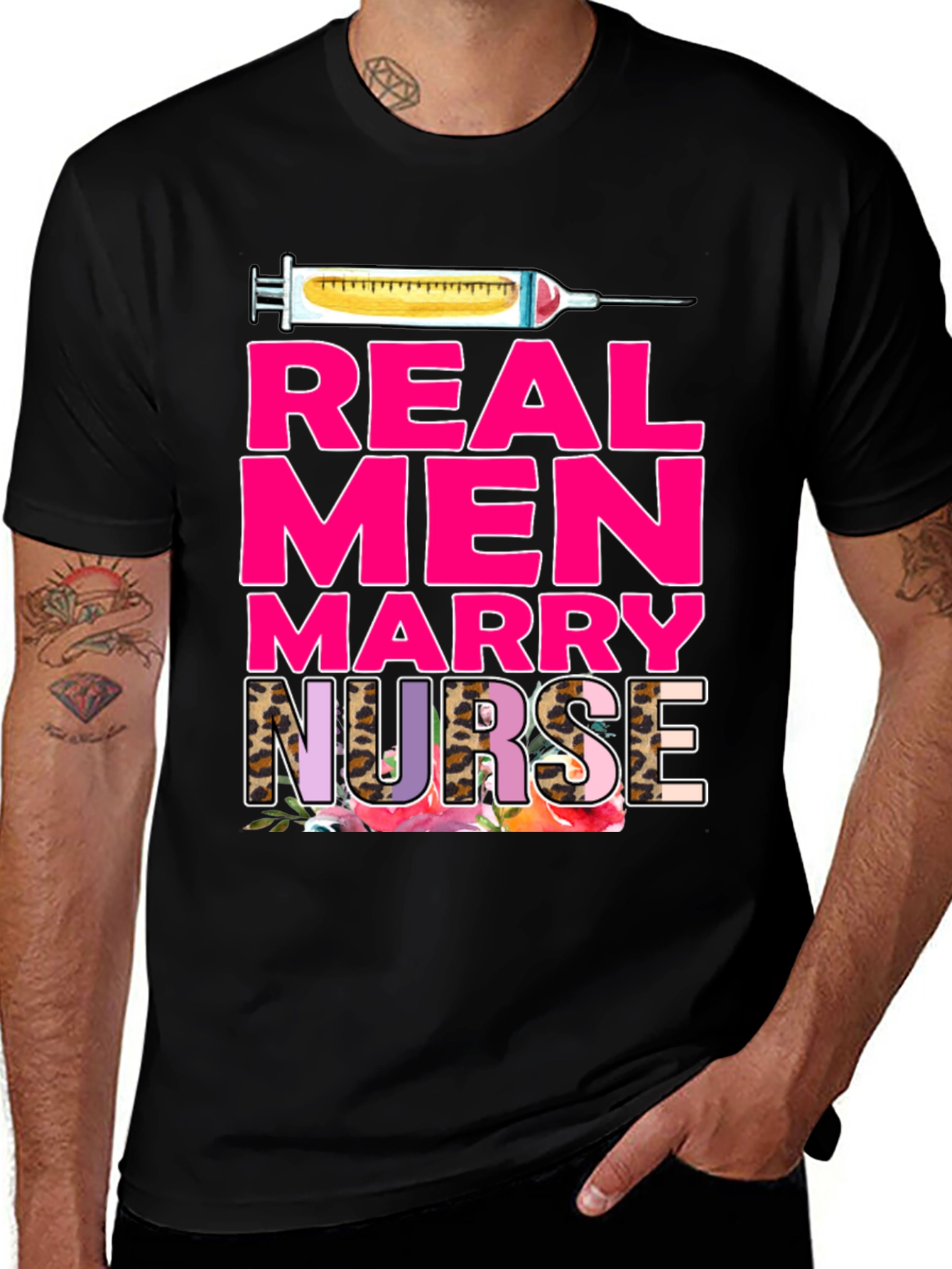 Variant 30 of Real Men Marry Nurse Graphic T-Shirt