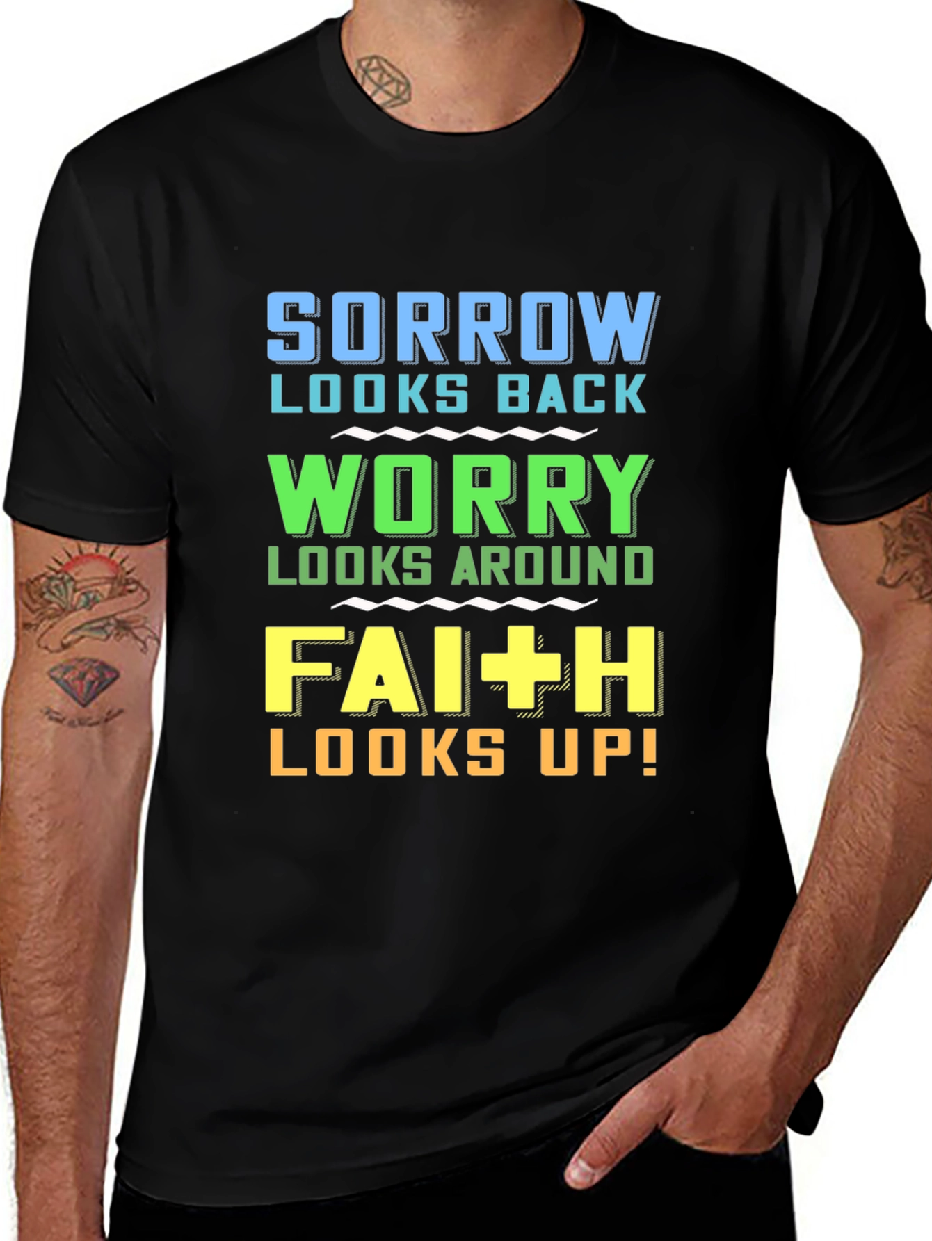 Variant 28 of Faith Looks Up Graphic T-Shirt