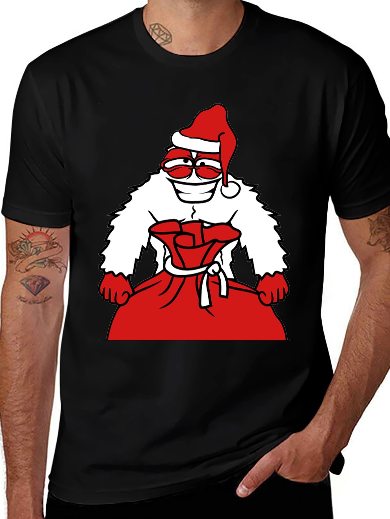 Variant 27 of Santa Sasquatch Graphic Tee - Holiday Fun!