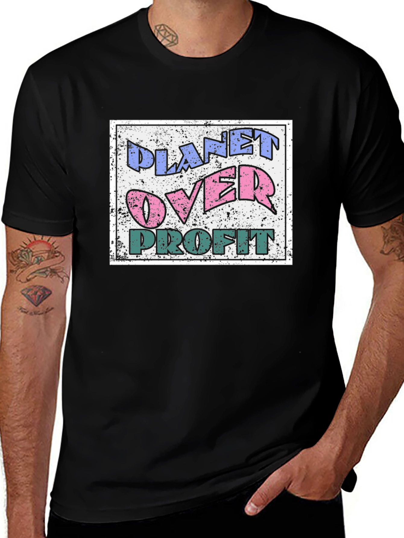 Planet Over Profit Graphic T-Shirt - Eco-Friendly