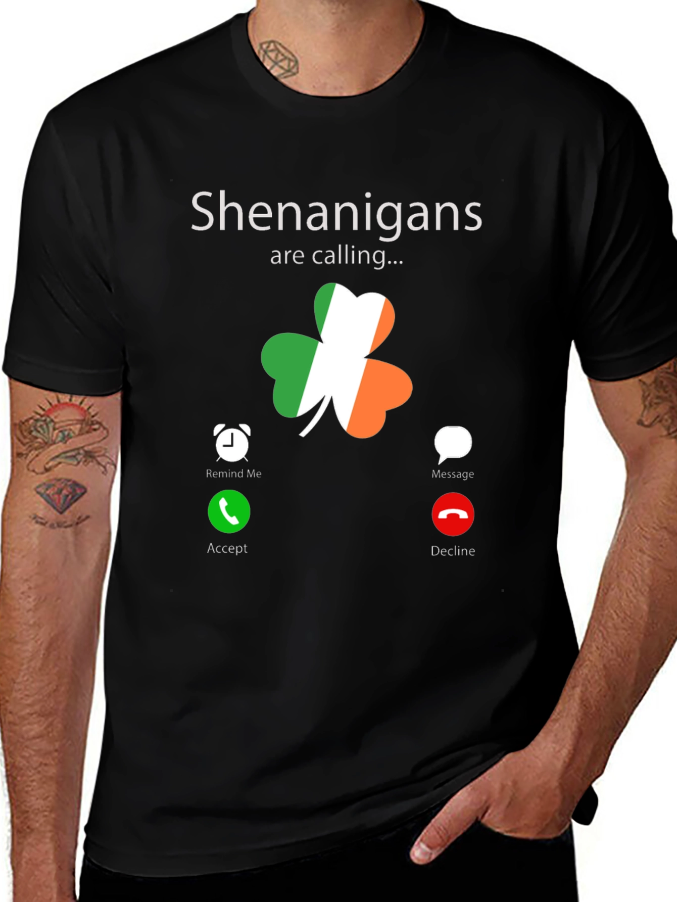 St. Patrick's Day Shenanigans Calling Black T-Shirt