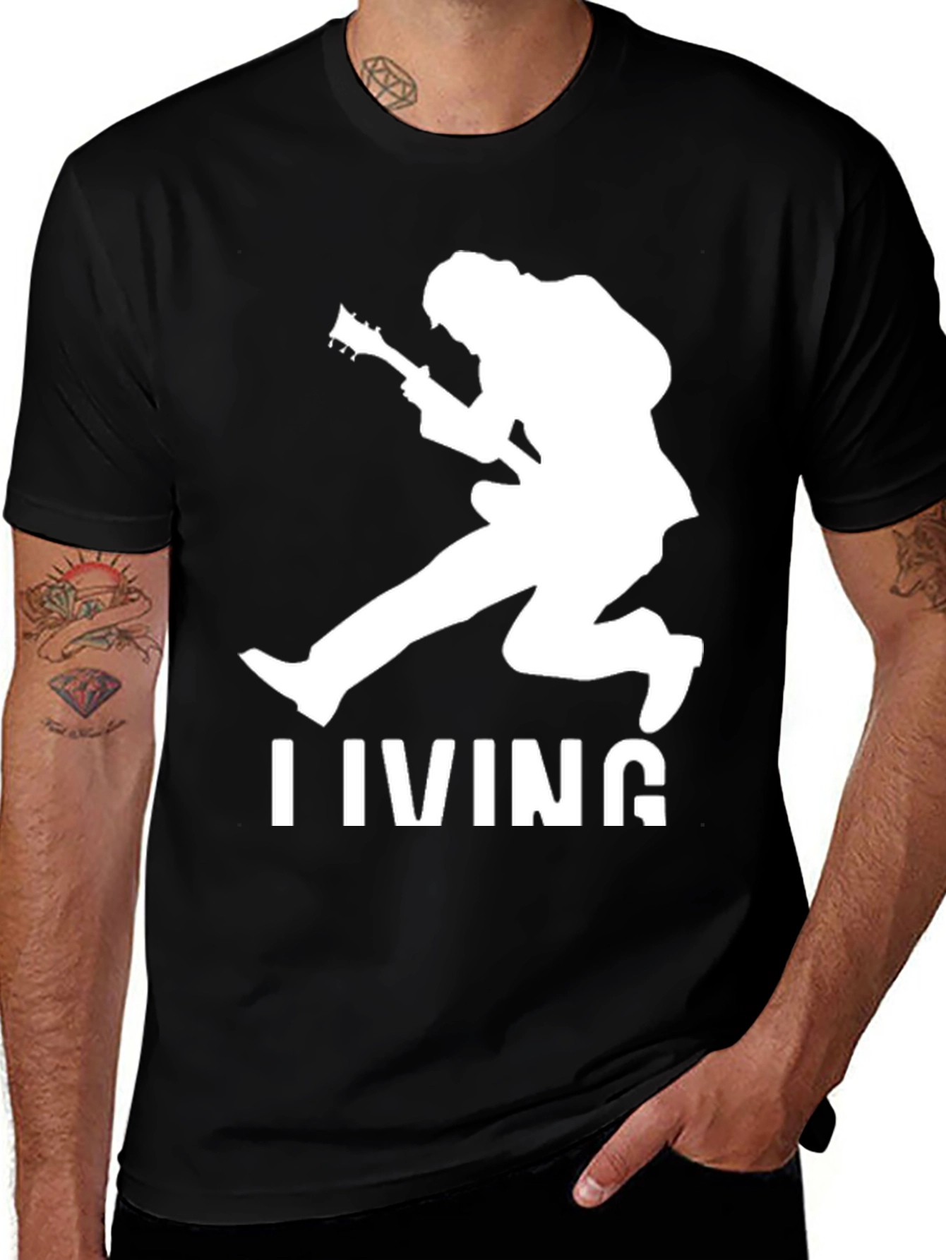 Variant 15 of Rockstar Living T-Shirt - Black Cotton Graphic Tee