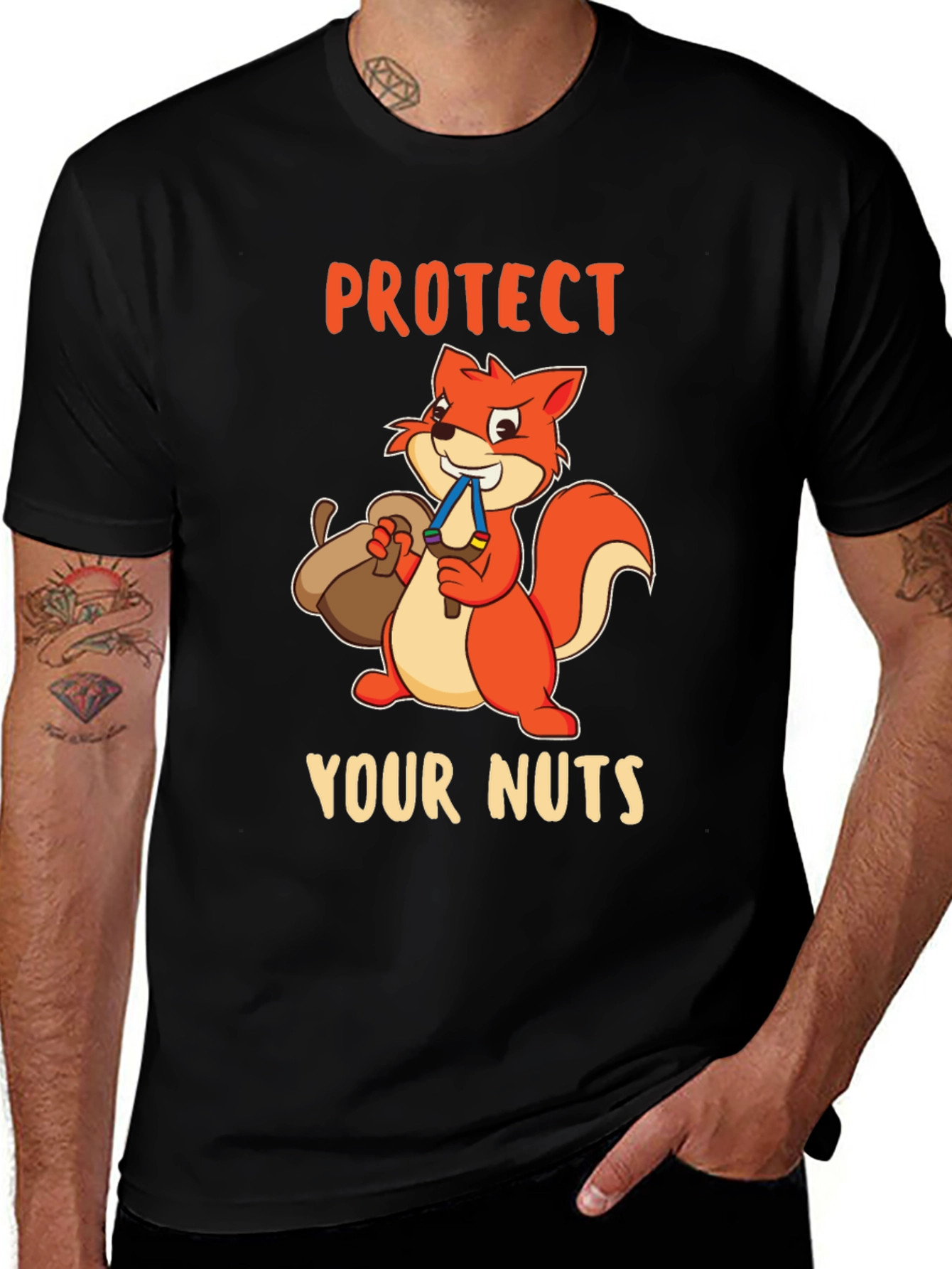 Variant 29 of Protect Your Nuts Graphic T-Shirt