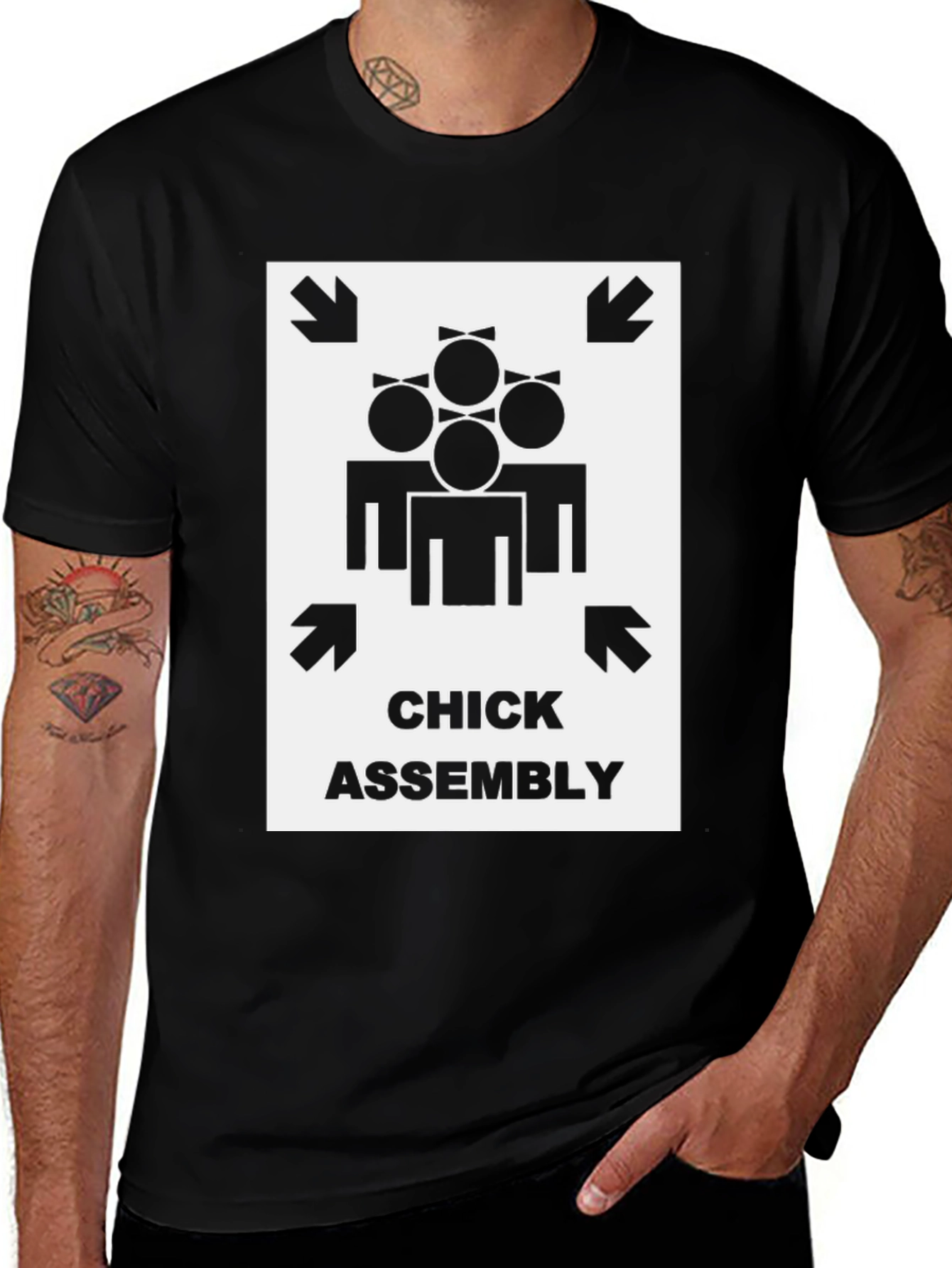 Variant 22 of Chick Assembly Funny Graphic T-Shirt