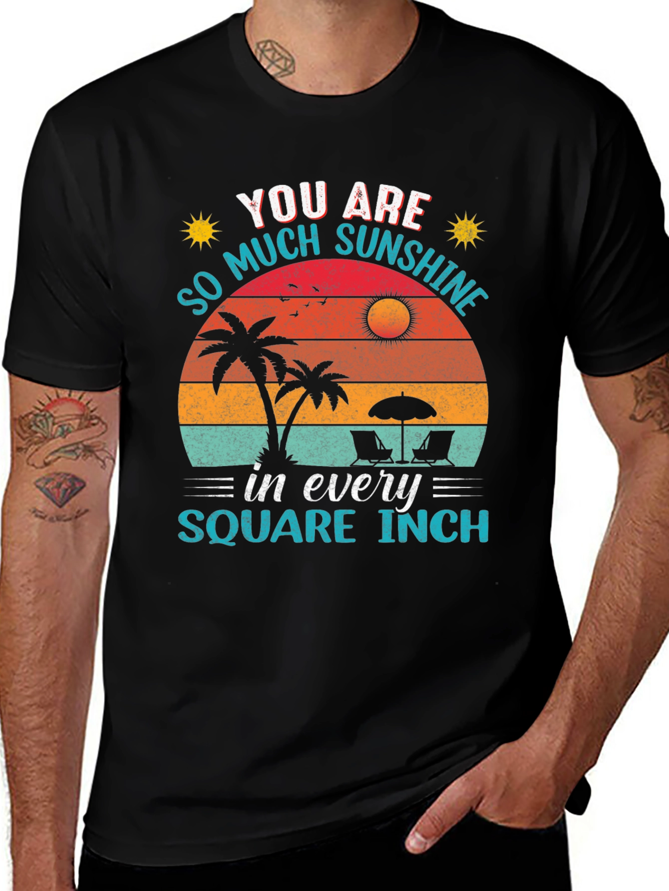 Variant 19 of Sunshine Graphic Tee - Beach Vibes T-Shirt