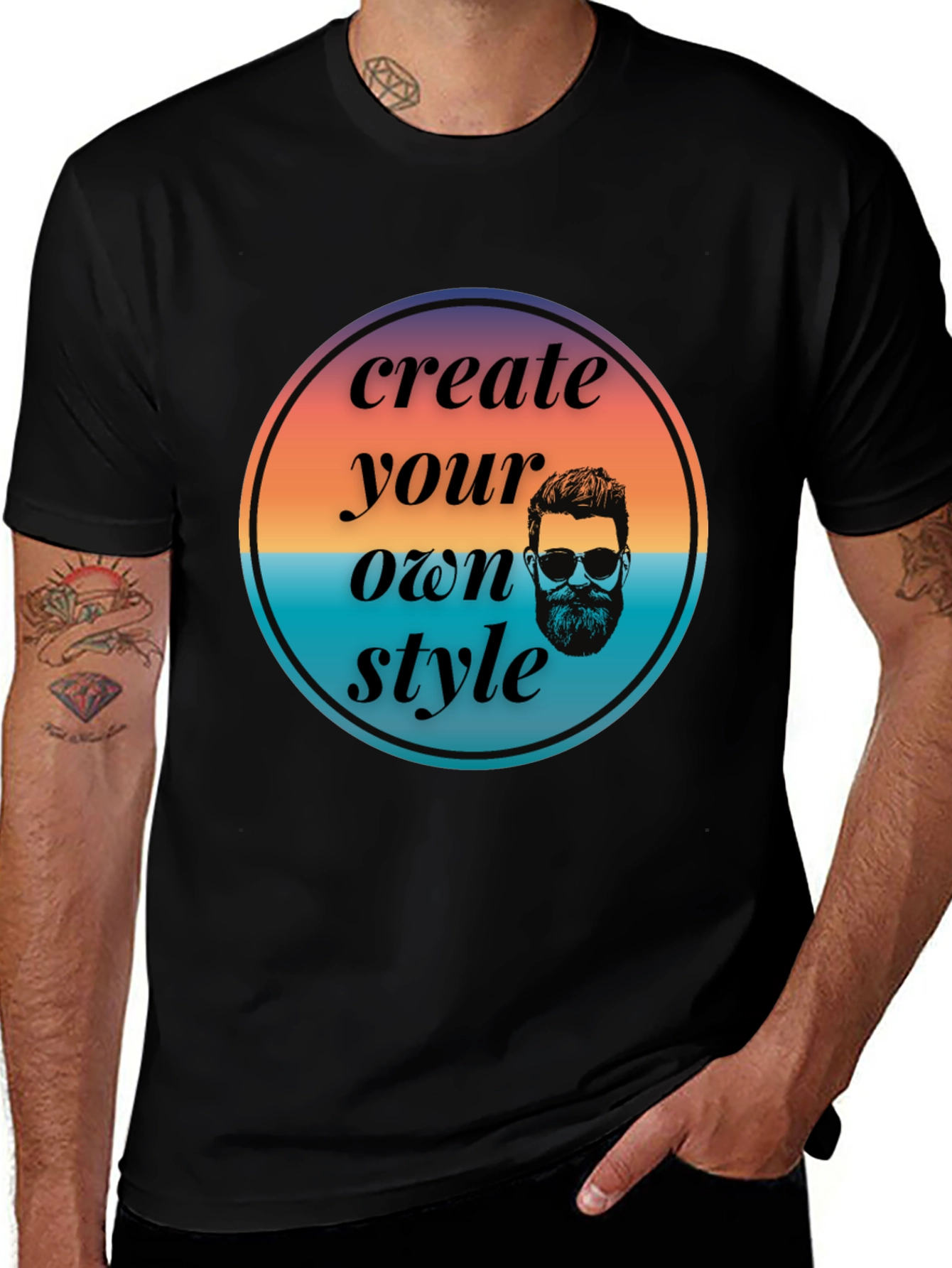 Variant 14 of Create Your Own Style Graphic Tee - Black Casual T-Shirt