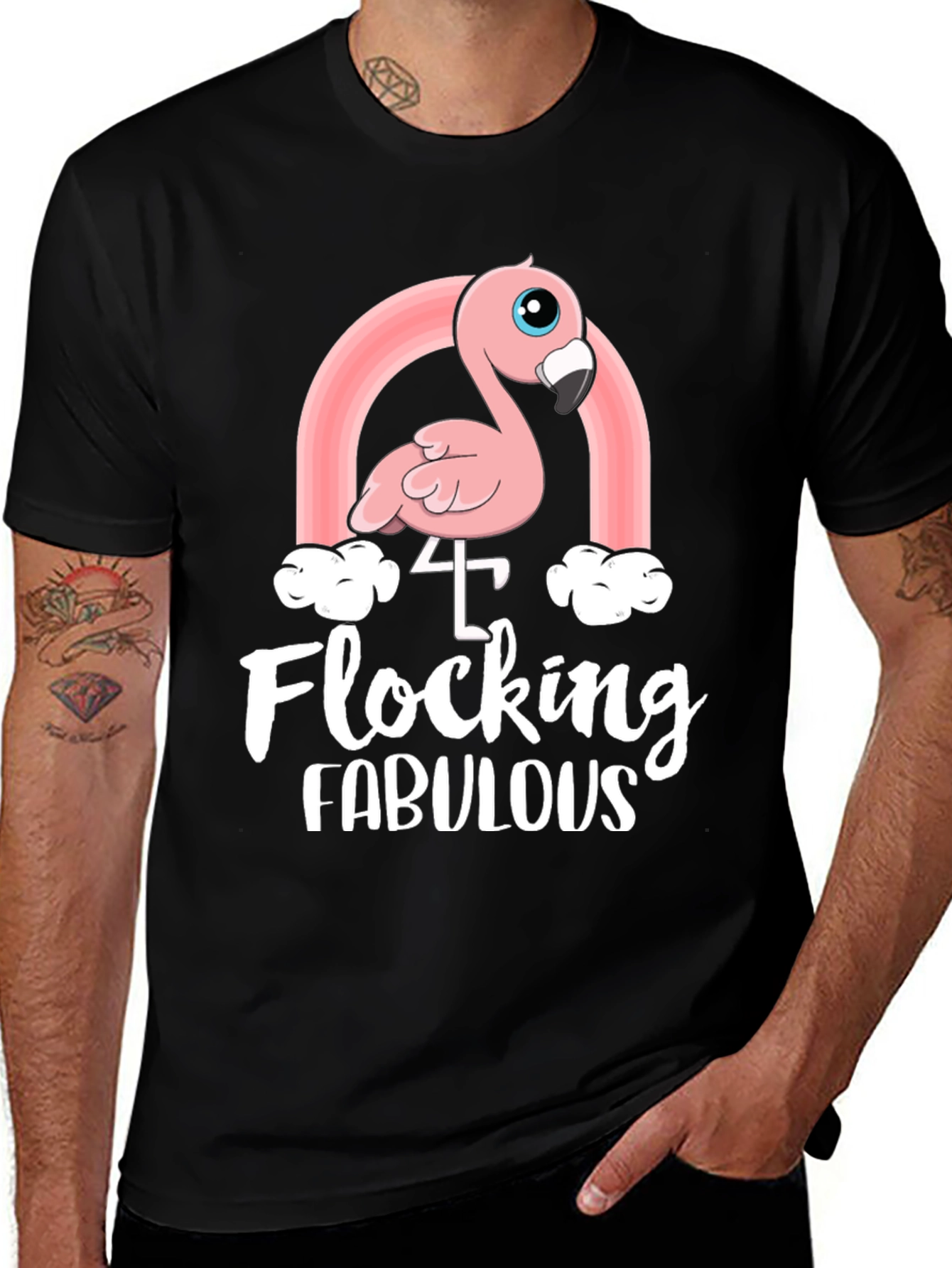 Variant 2 of Flocking Fabulous 4th Birthday T-Shirt
