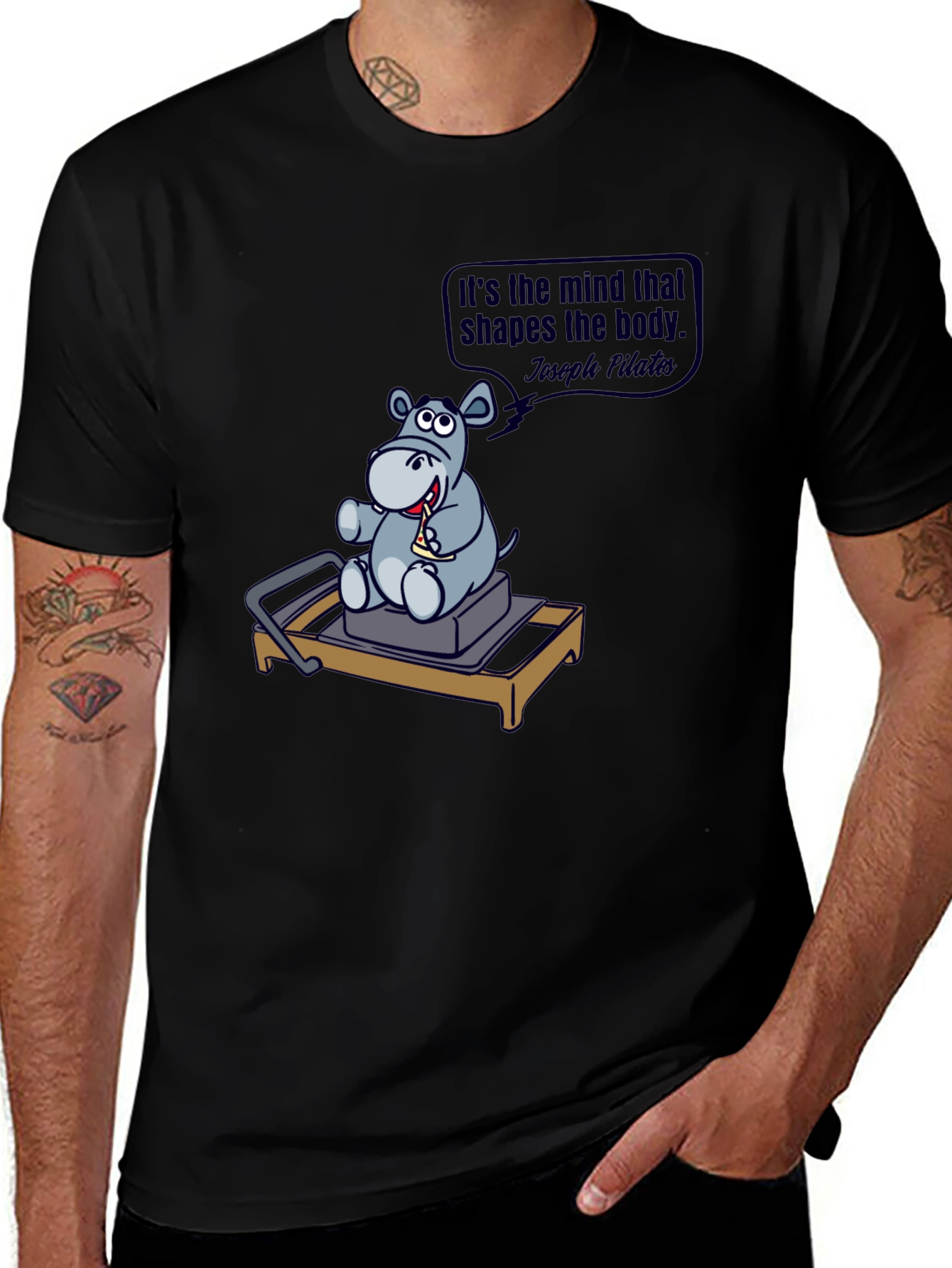Pilates Hippo Tee - Mind Shapes Body