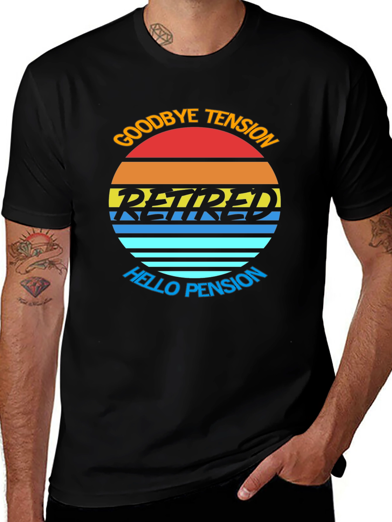 Variant 24 of Goodbye Tension, Hello Pension T-Shirt