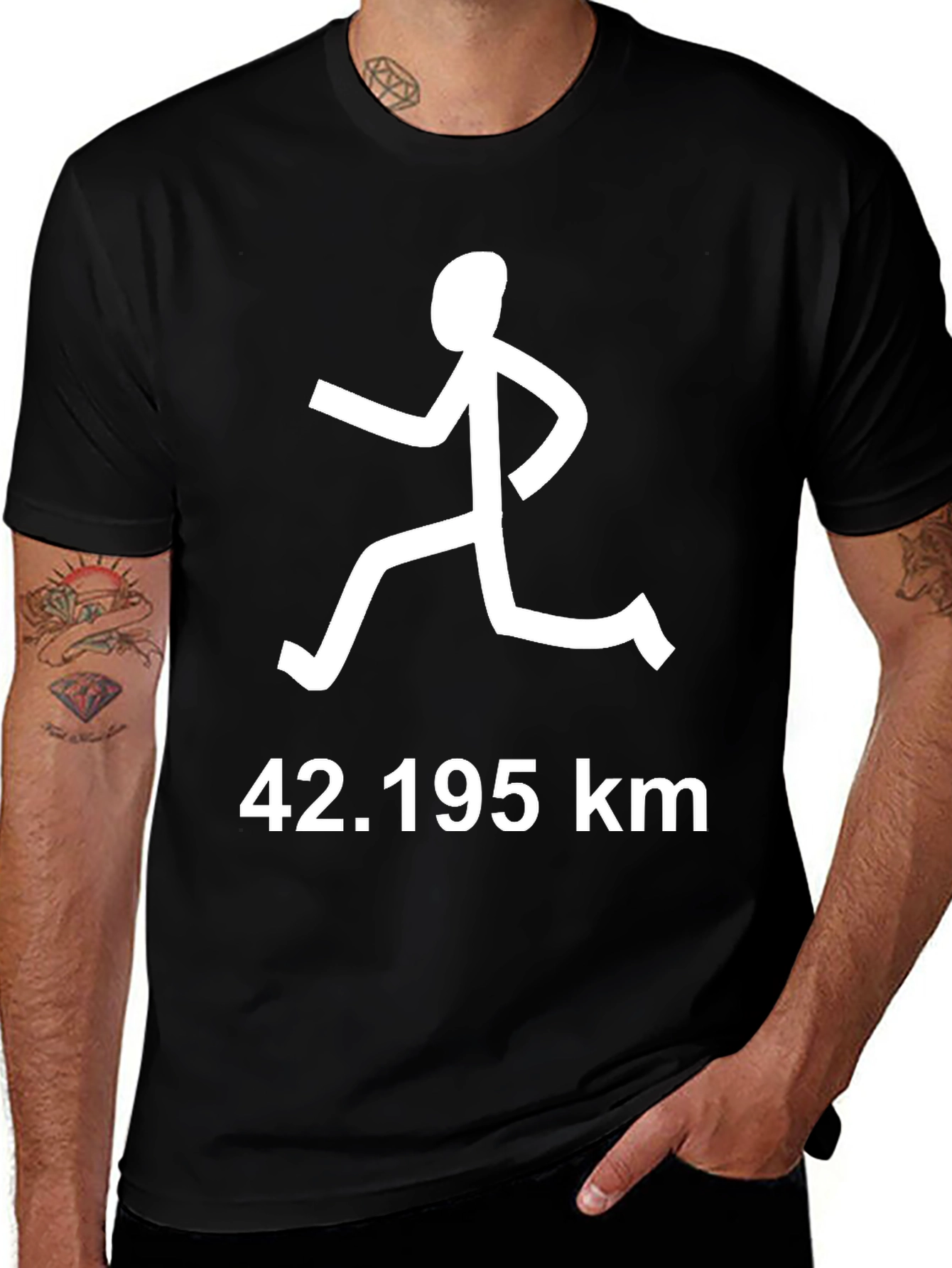 Variant 26 of Marathon Runner Graphic Tee - 42.195 km