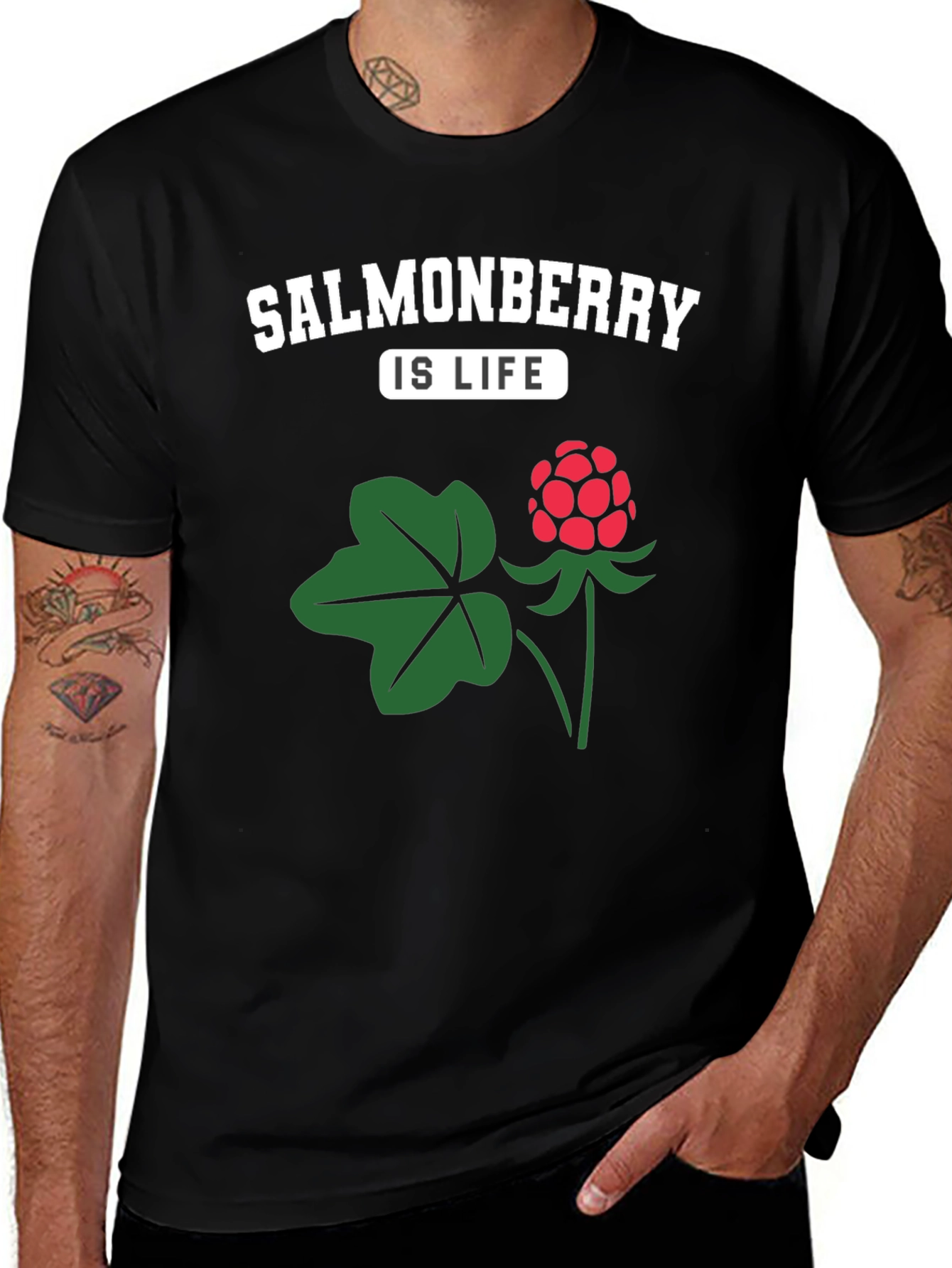Salmonberry Is Life T-Shirt - Unique Berry Design