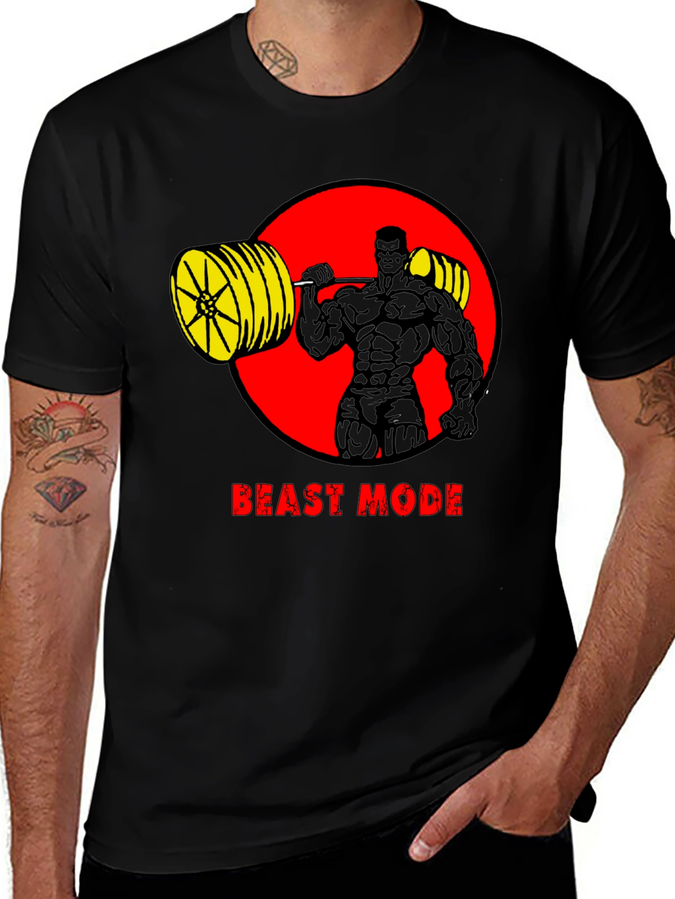 Variant 20 of Beast Mode Bodybuilding T-Shirt - Black