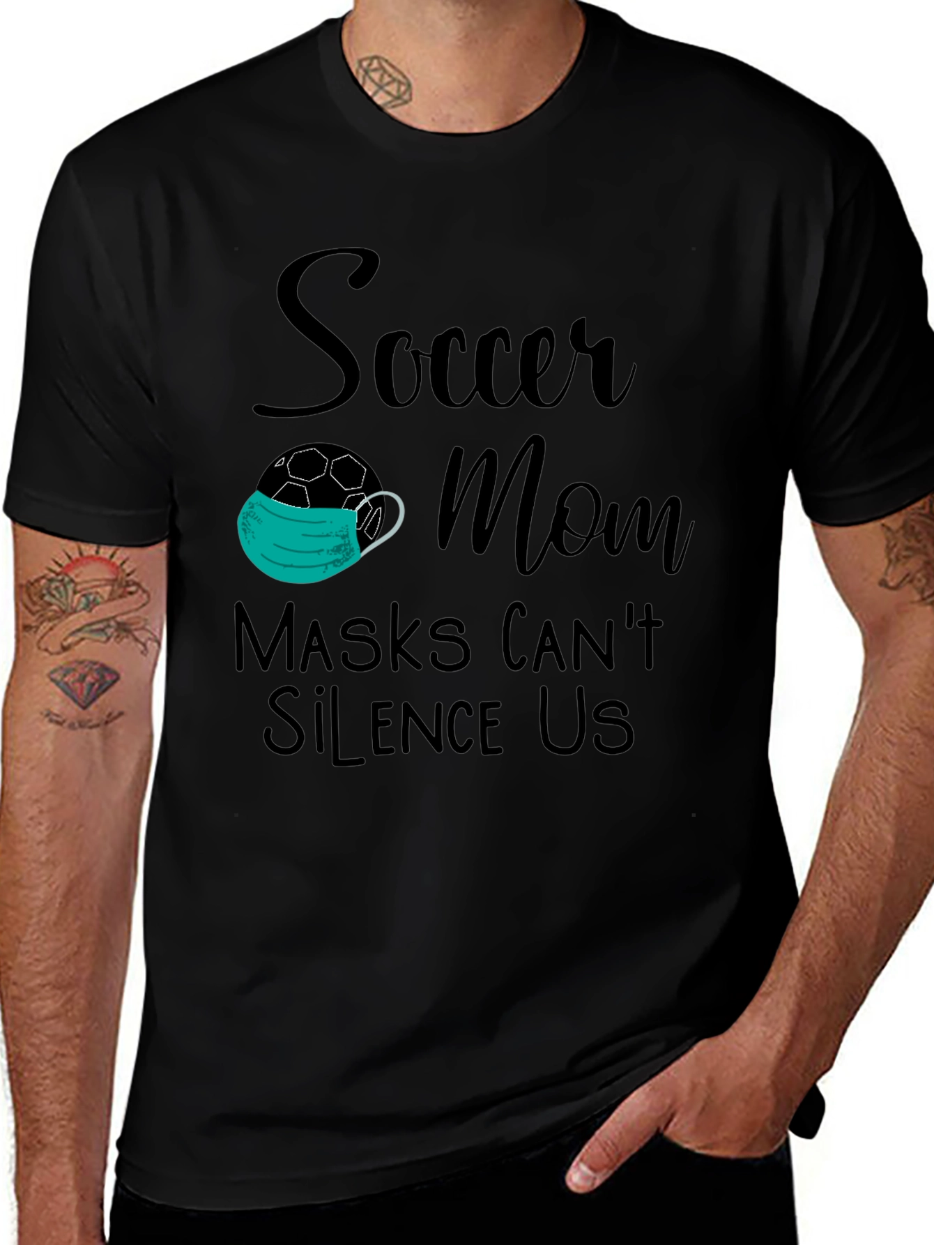 Soccer Mom Masks Can't Silence Us T-Shirt