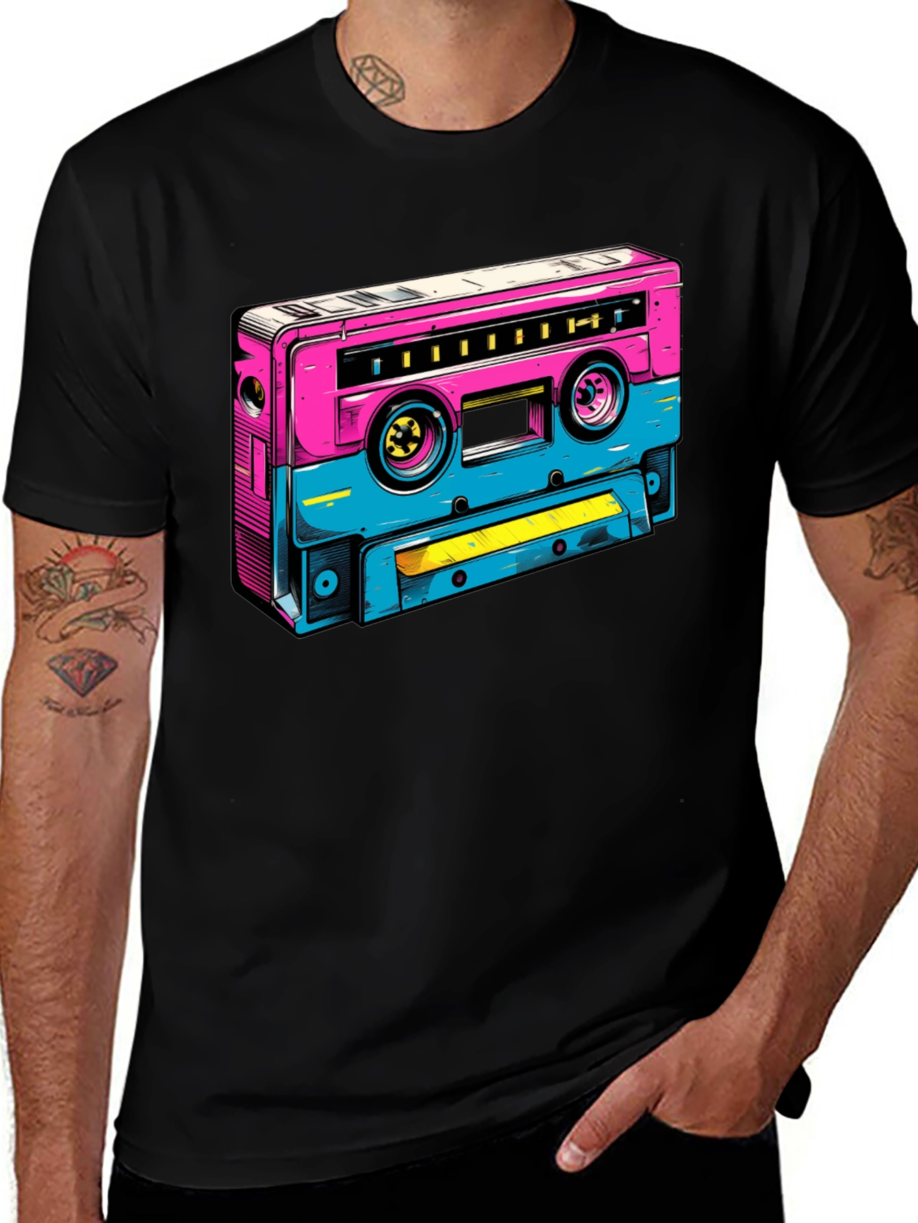 Variant 12 of Retro Cassette Tape Graphic T-Shirt