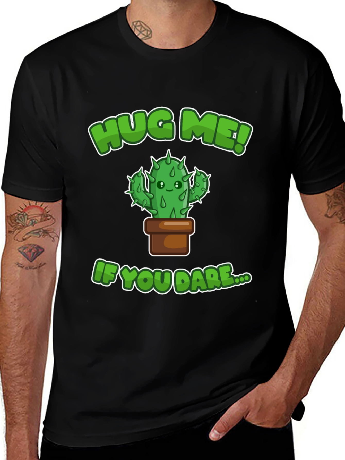 Variant 8 of Hug Me Cactus T-Shirt - Funny Graphic Tee