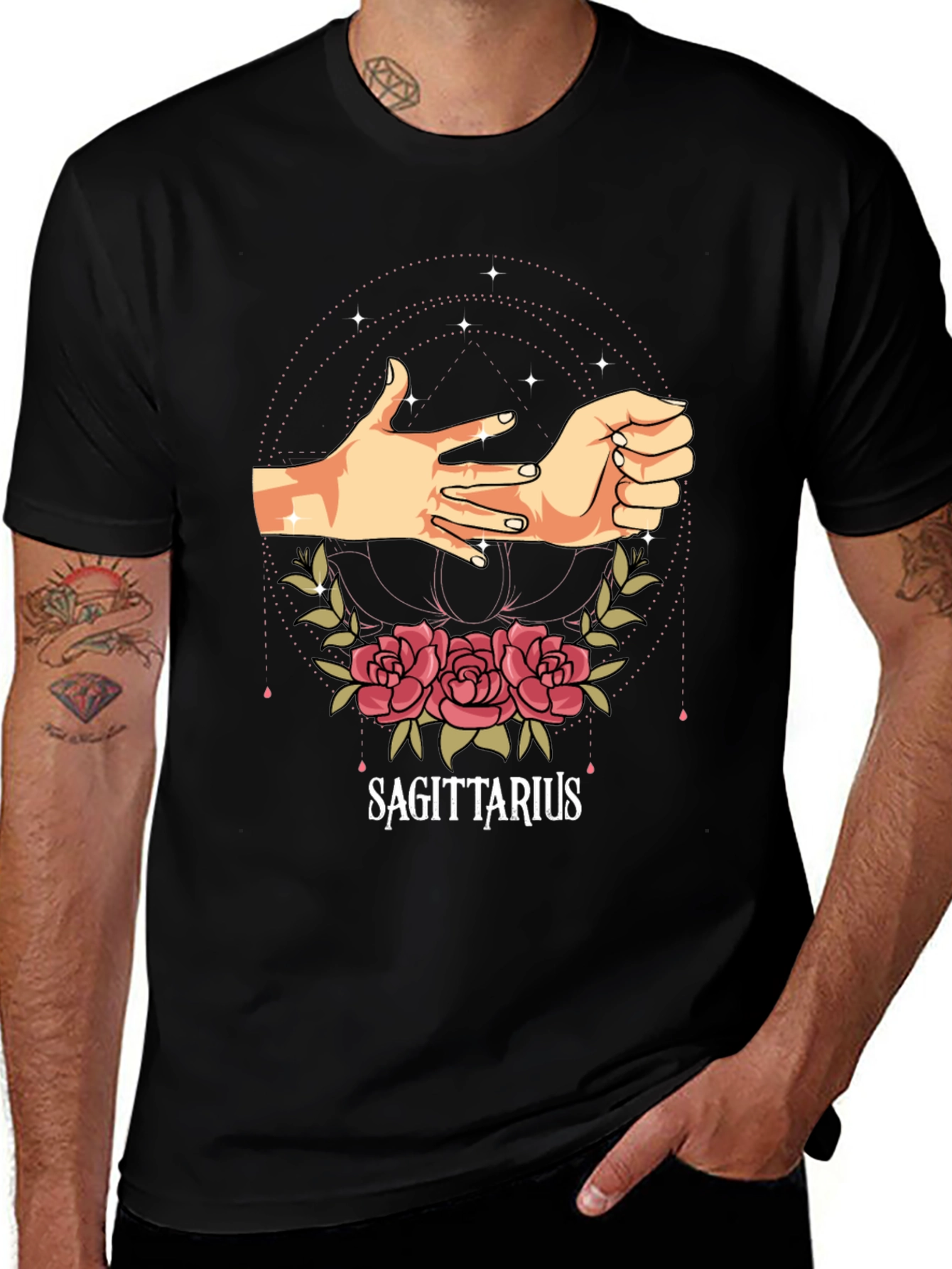 Variant 29 of Sagittarius Zodiac Sign Black T-Shirt