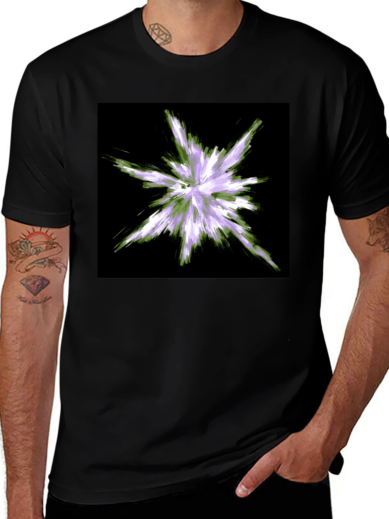 Variant 22 of Abstract Burst T-Shirt - Black