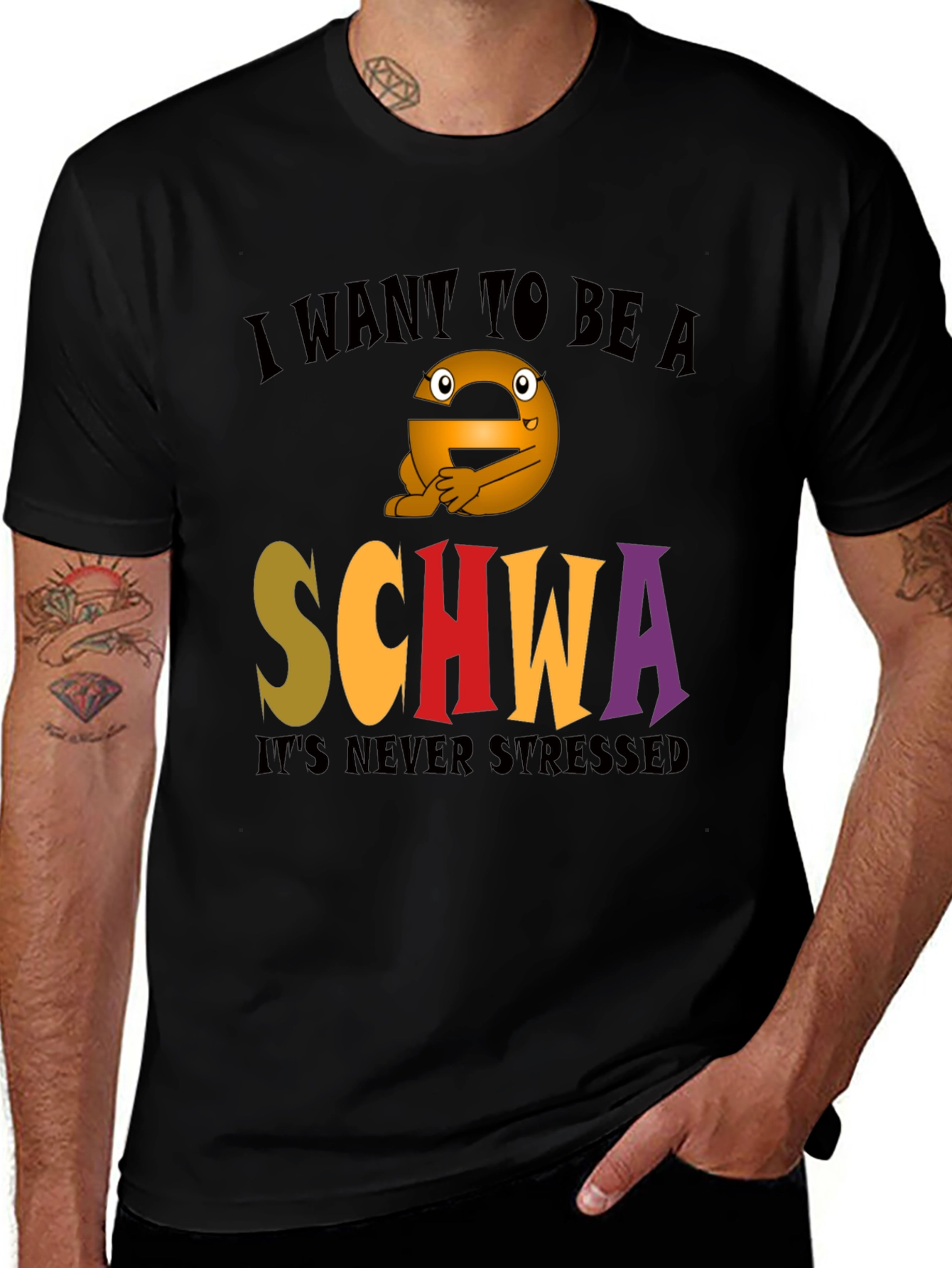 Variant 13 of I Want To Be A Schwa T-Shirt