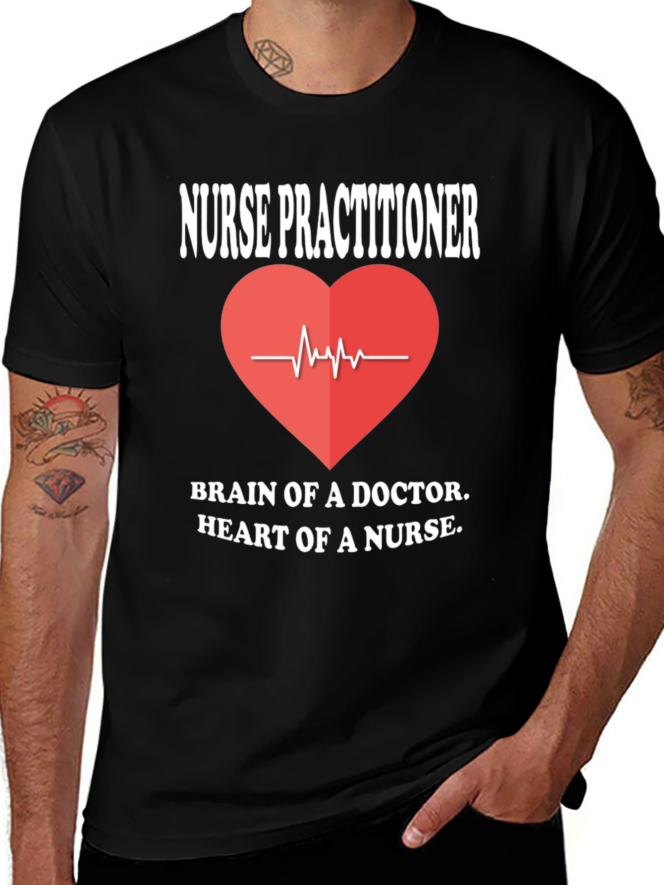 Variant 25 of Nurse Practitioner Heartbeat T-Shirt
