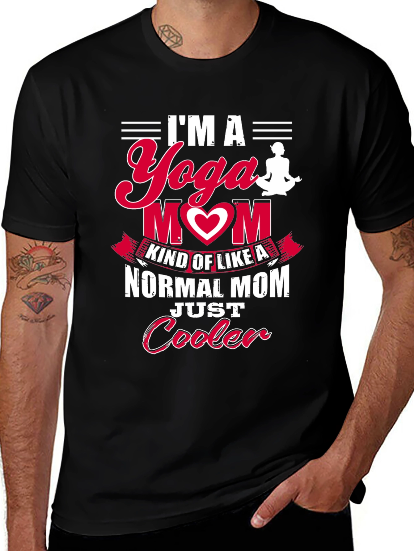 Variant 17 of Yoga Mom T-Shirt - Just Cooler!