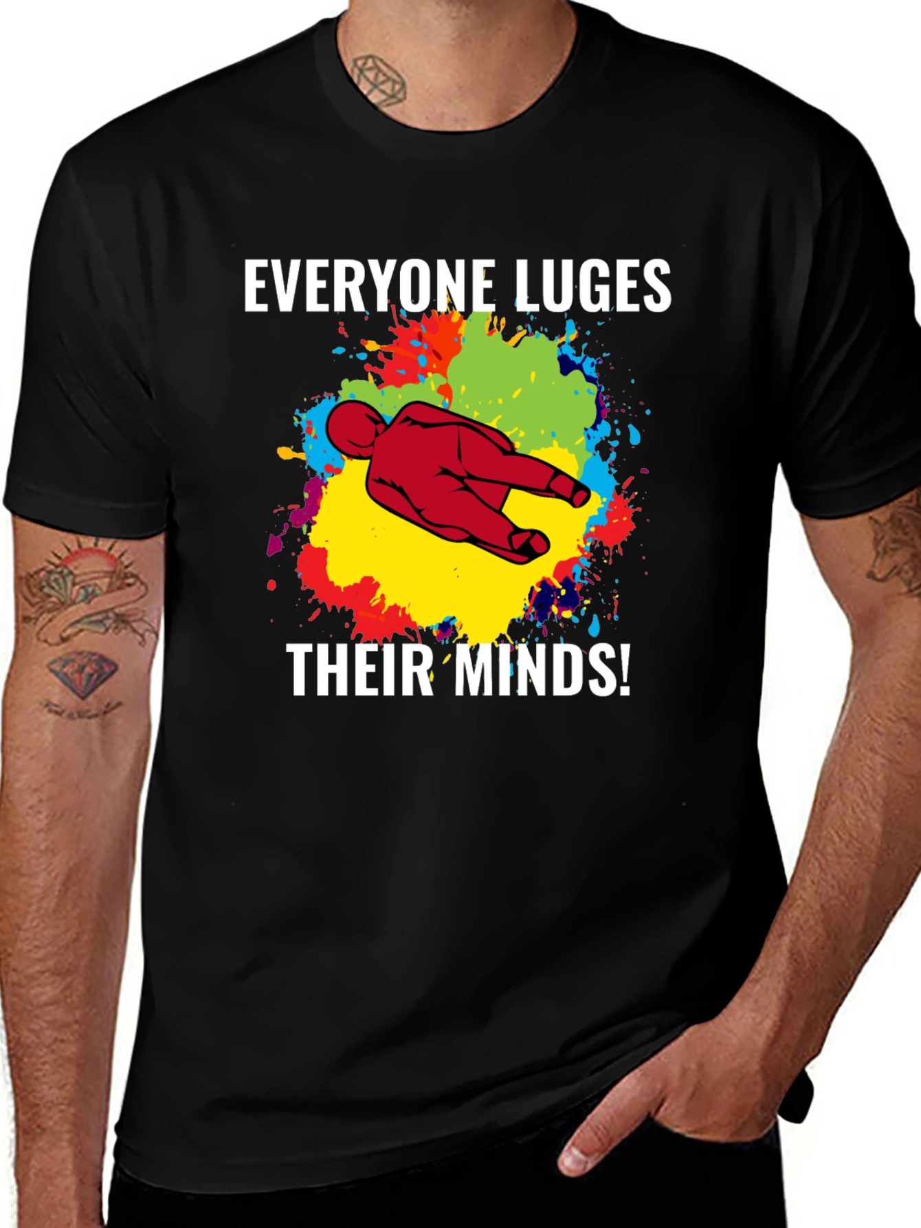 Variant 29 of Everyone Luges Their Minds T-Shirt - Unique Design