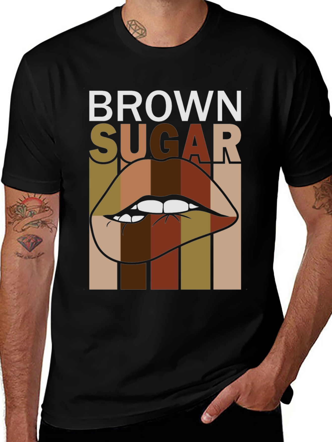 Variant 9 of Brown Sugar Lips Graphic Tee - Unisex