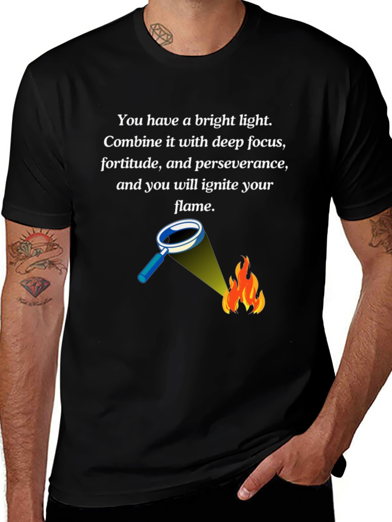 Variant 29 of Inspiring Flame T-Shirt: Ignite Your Potential