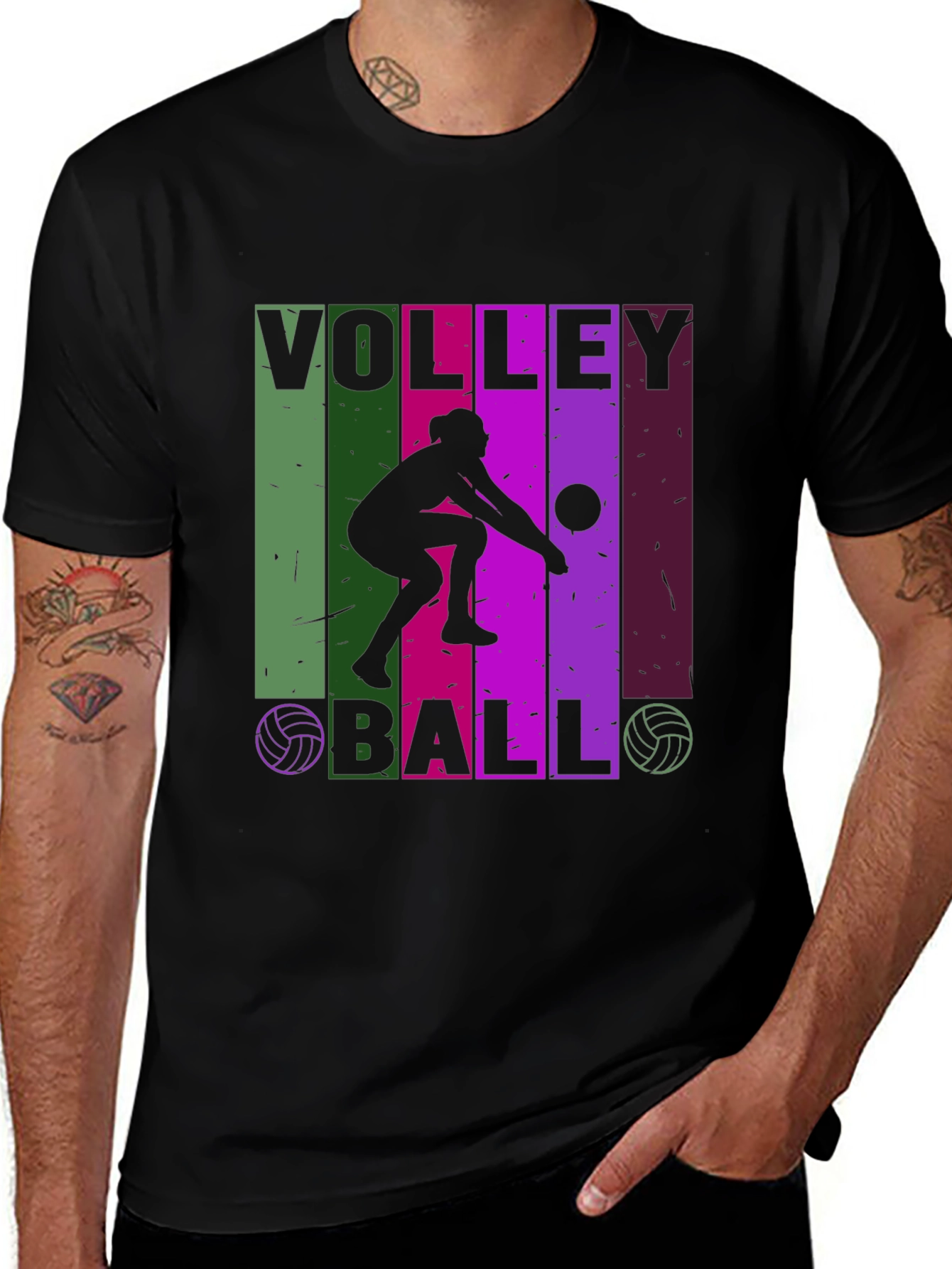 Variant 6 of Volleyball Graphic Tee - Stylish Athletic Design