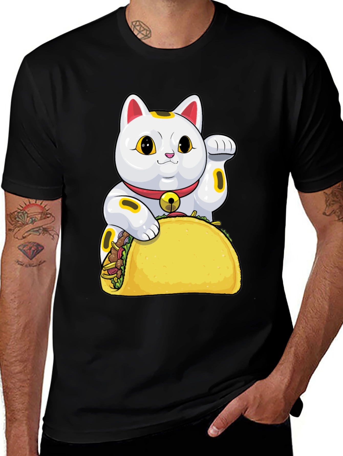 Variant 25 of Lucky Cat Taco Graphic T-Shirt