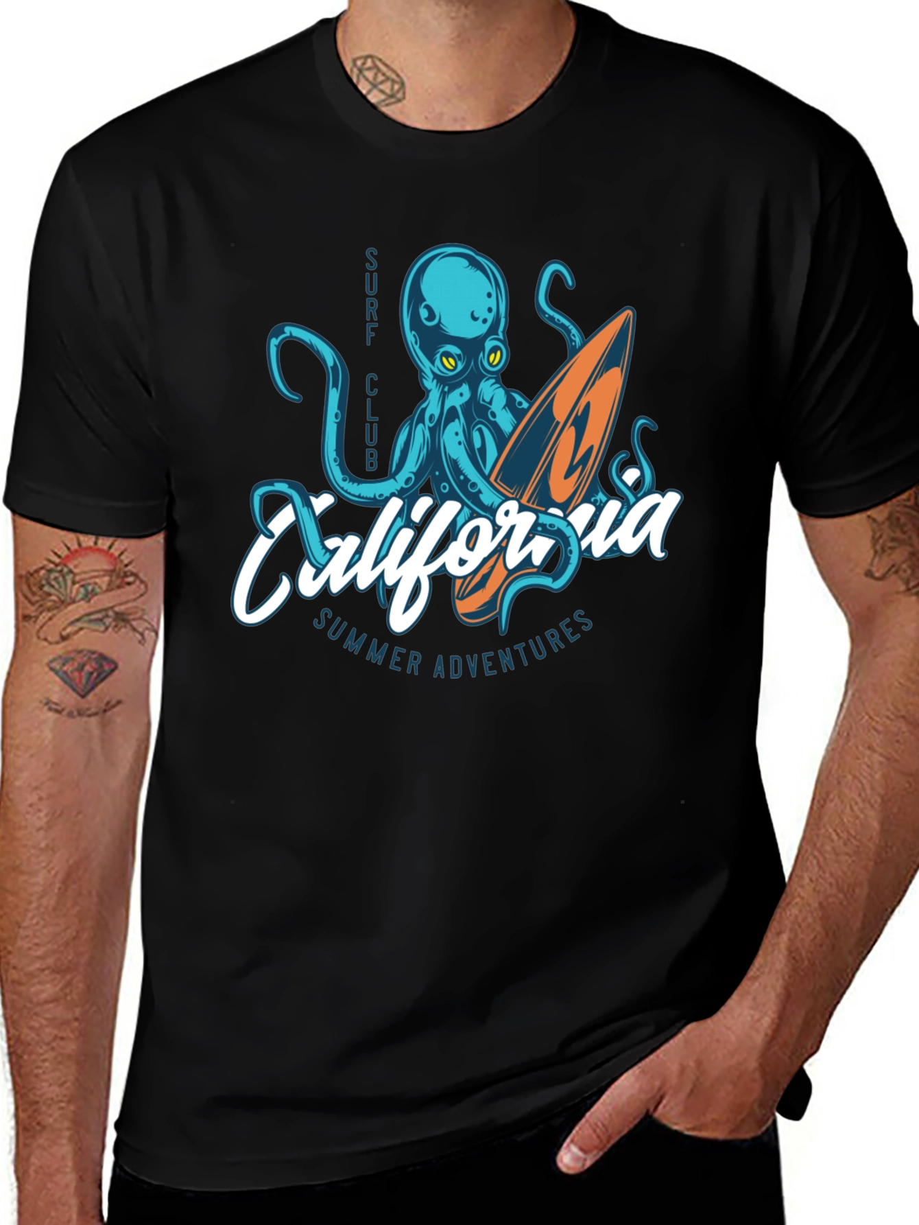 Variant 20 of California Surf Club Octopus Graphic T-Shirt