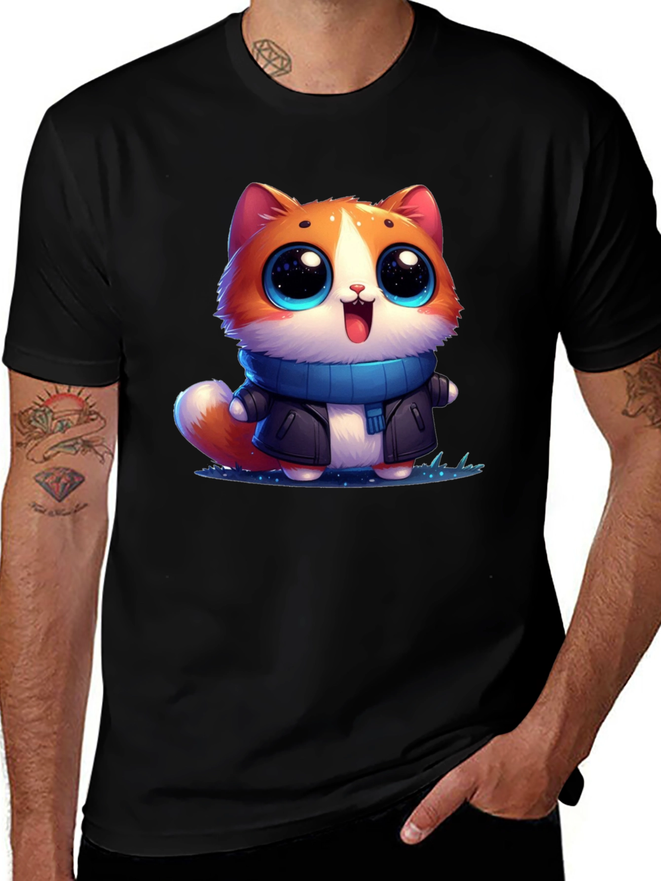 Variant 29 of Cartoon Cat Graphic Tee