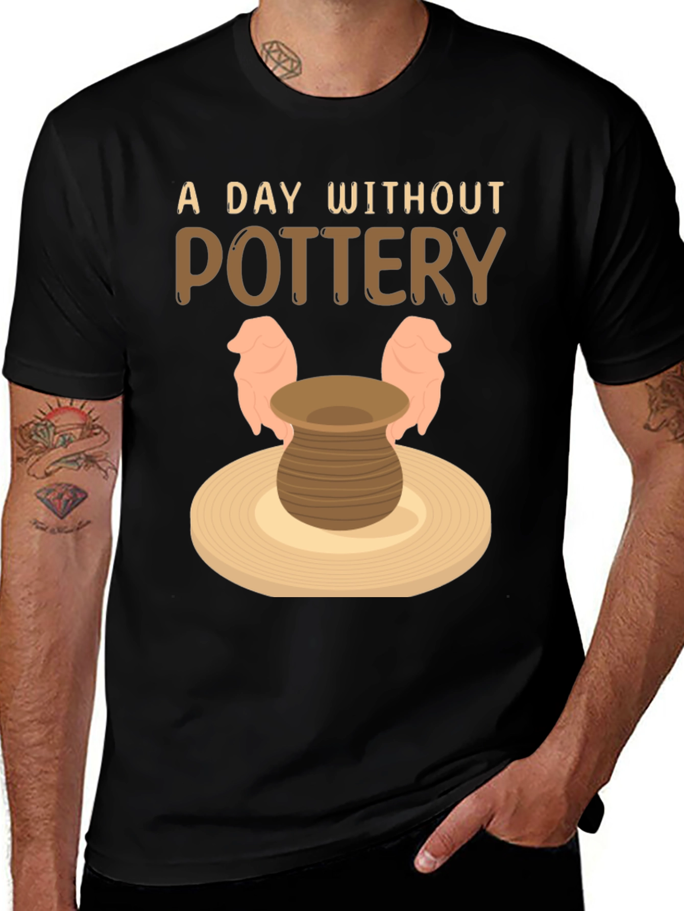 Variant 14 of Pottery Lover T-Shirt: A Day Without Pottery