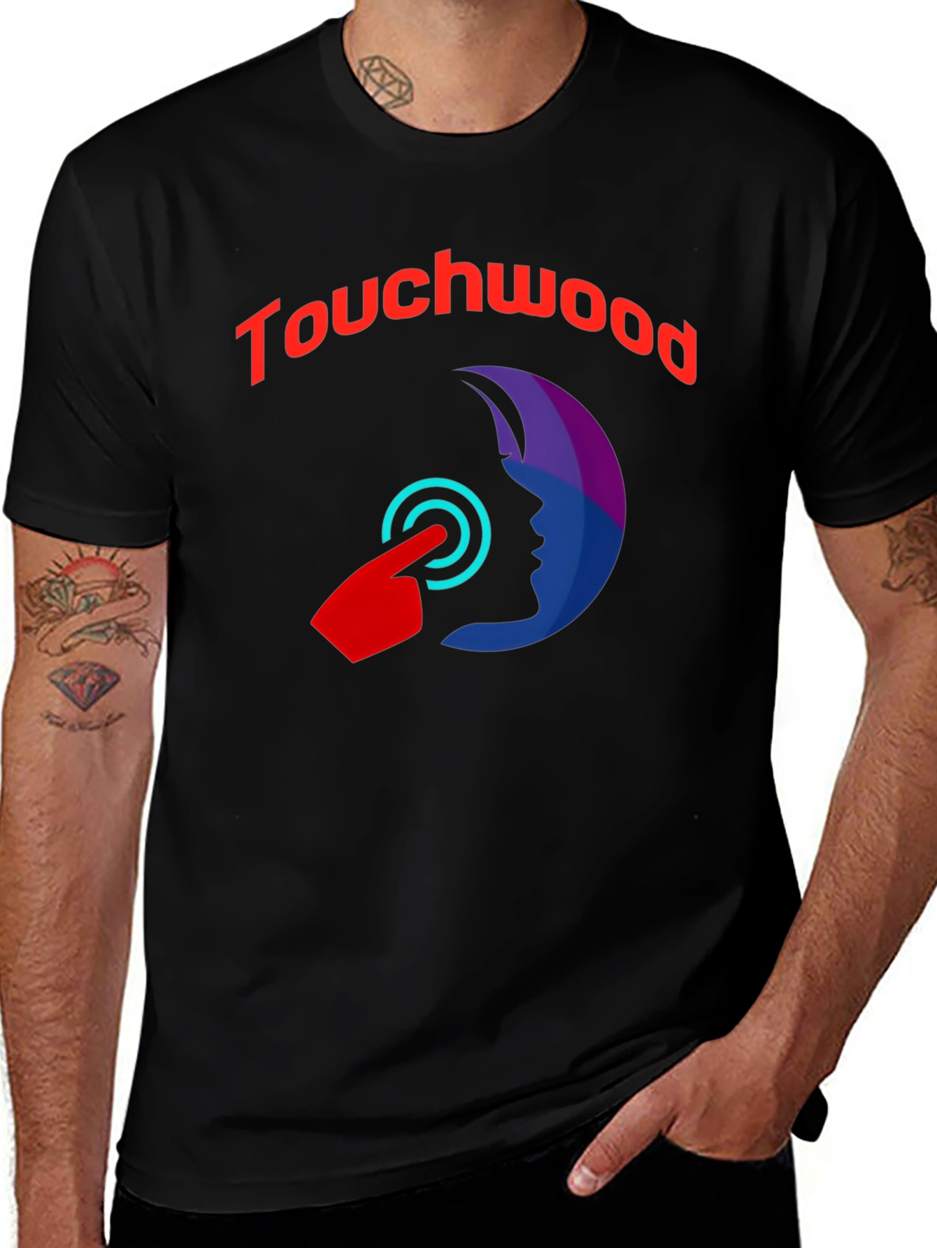 Variant 17 of Touchwood Graphic Tee - Stylish Black Cotton T-Shirt