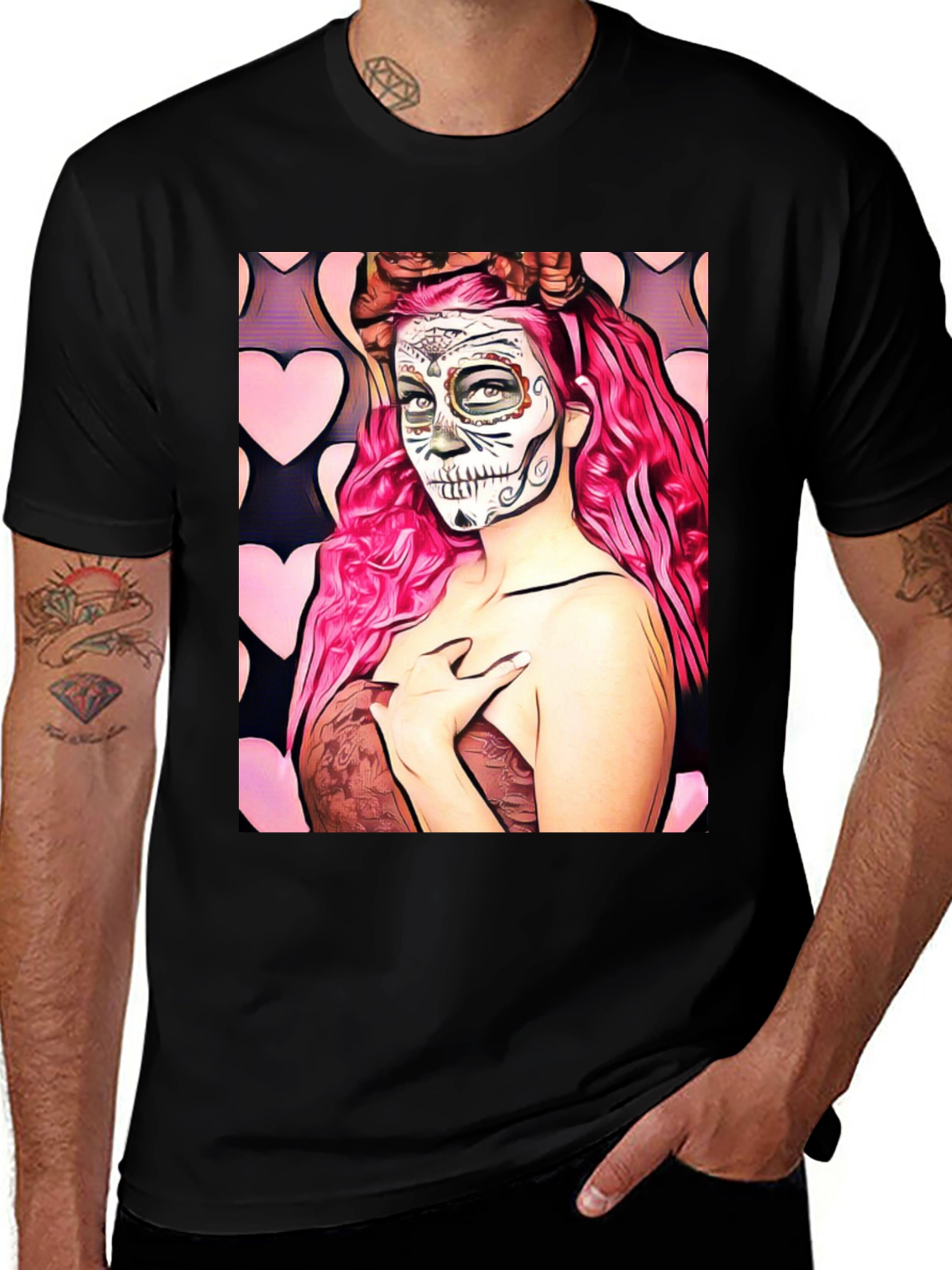 Variant 22 of Sugar Skull Woman Graphic Tee