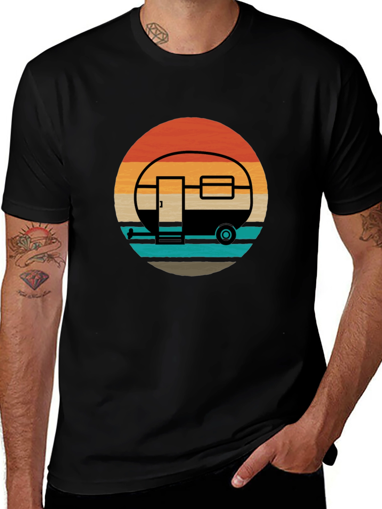 Variant 20 of Retro Camper Graphic Tee - Adventure Ready