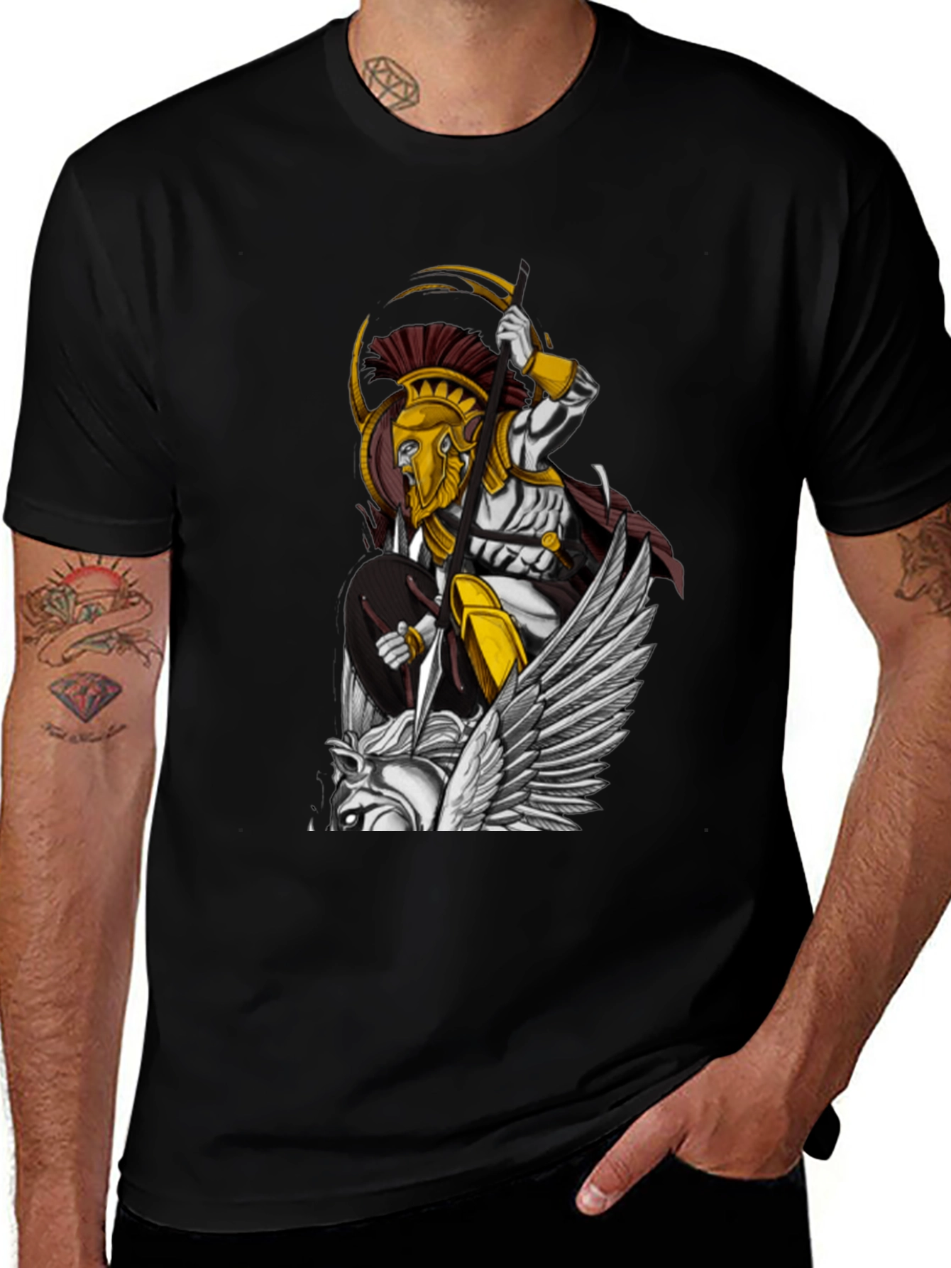 Variant 17 of Warrior Graphic Tee - Stylish & Bold Design