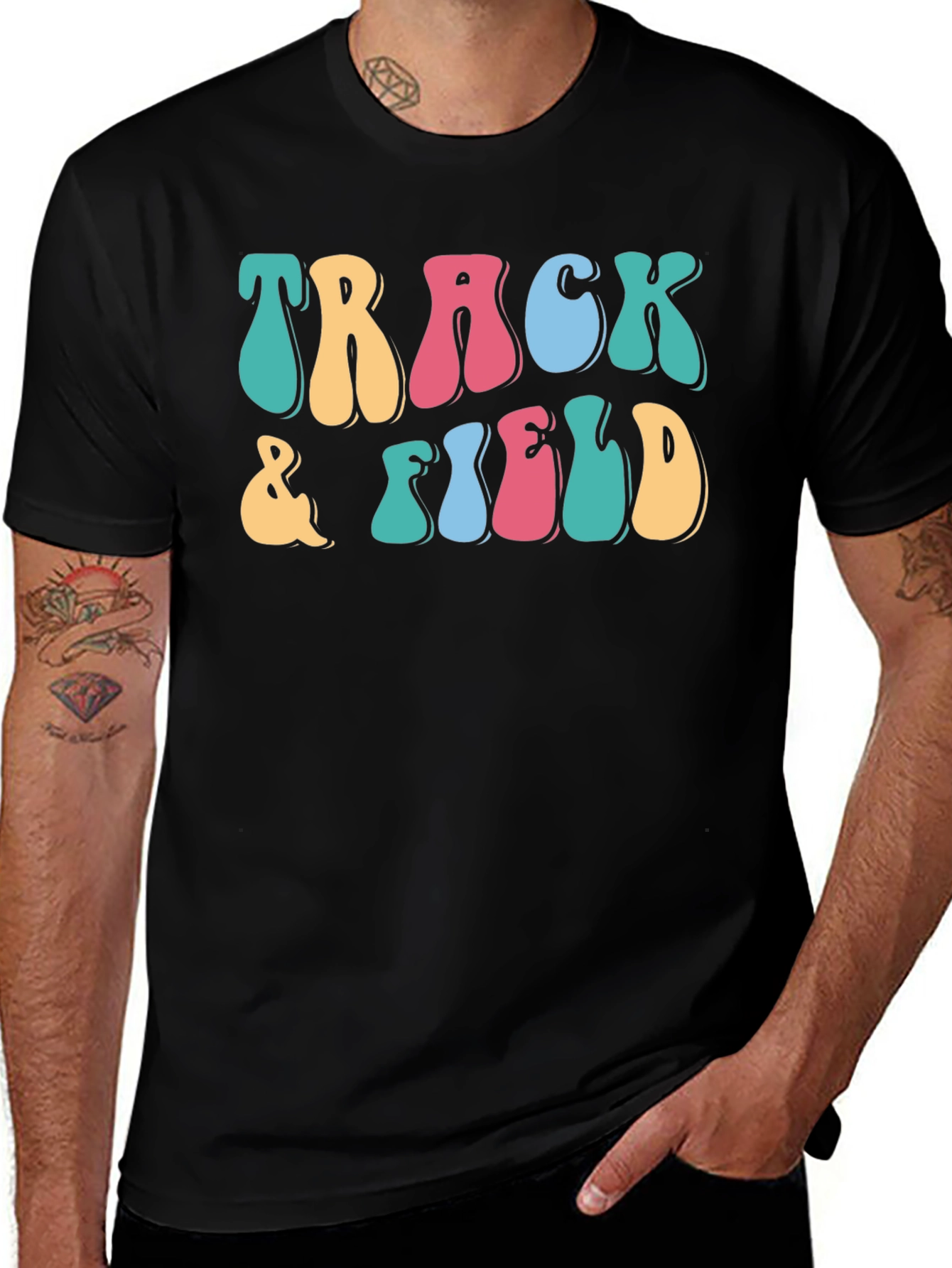 Variant 7 of Retro Track & Field Graphic T-Shirt