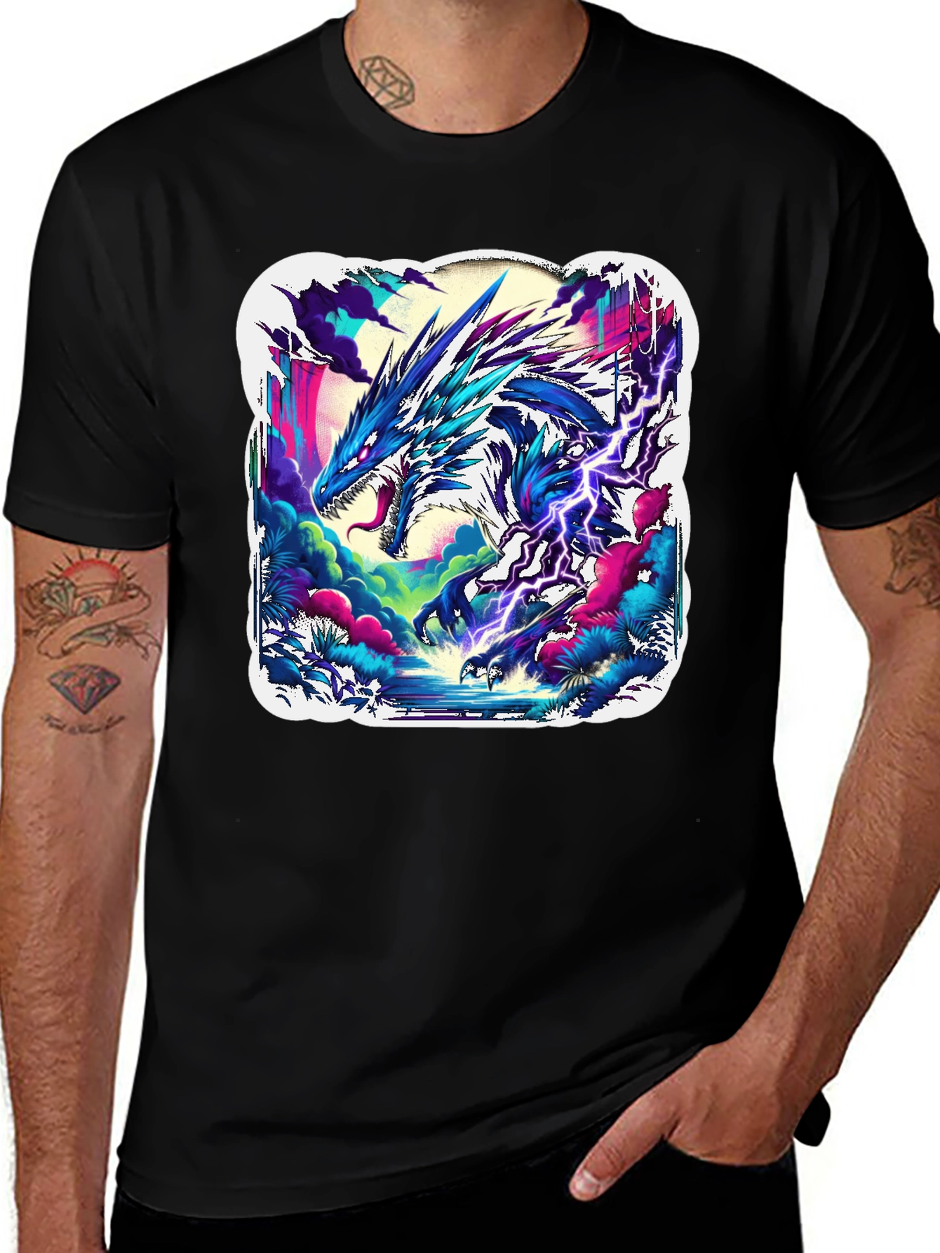 Variant 29 of Electric Dragon Graphic Tee