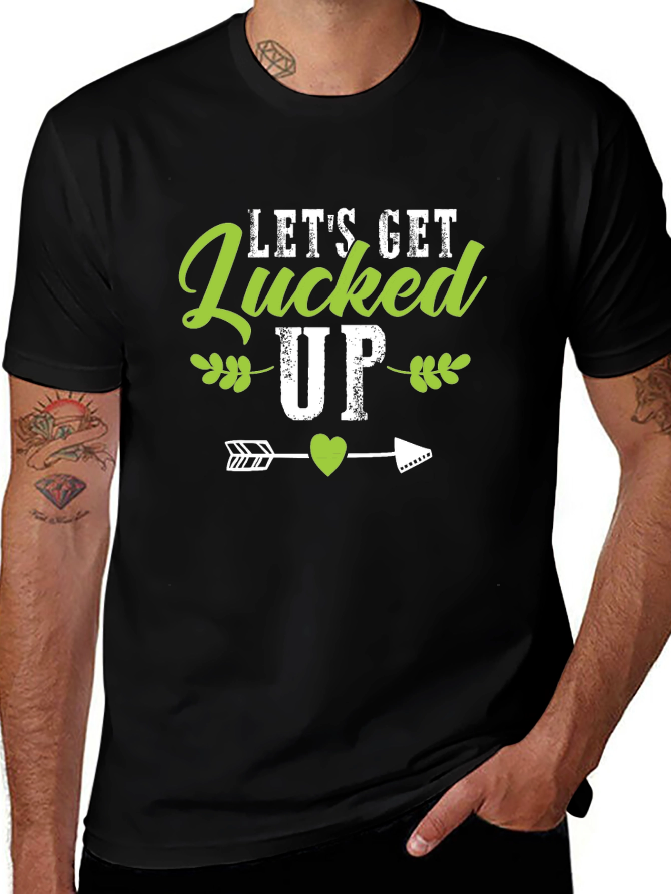 Let's Get Lucked Up Black T-Shirt St. Patrick's Day
